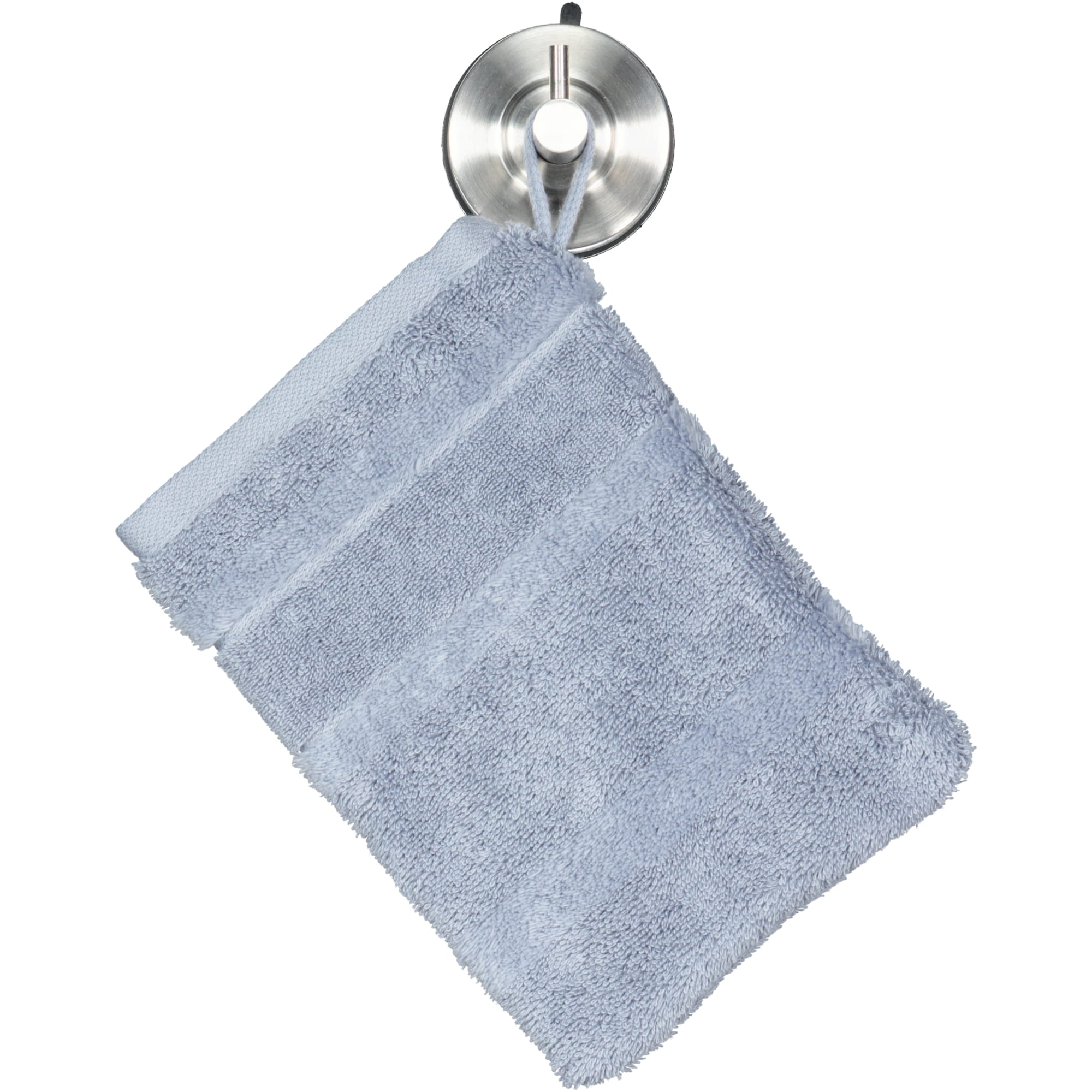 Cawö Handtücher Noblesse2 Uni 1002 nordic blue - 187 - Waschhandschuh 16x22 cm