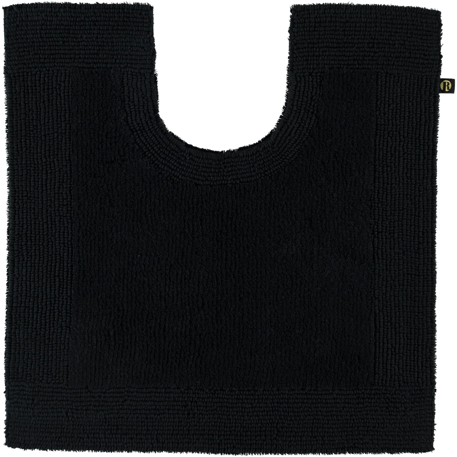 Rhomtuft - Badteppiche Prestige - Farbe: schwarz - 15 - Toilettenvorlage mit Ausschnitt 60x60 cm