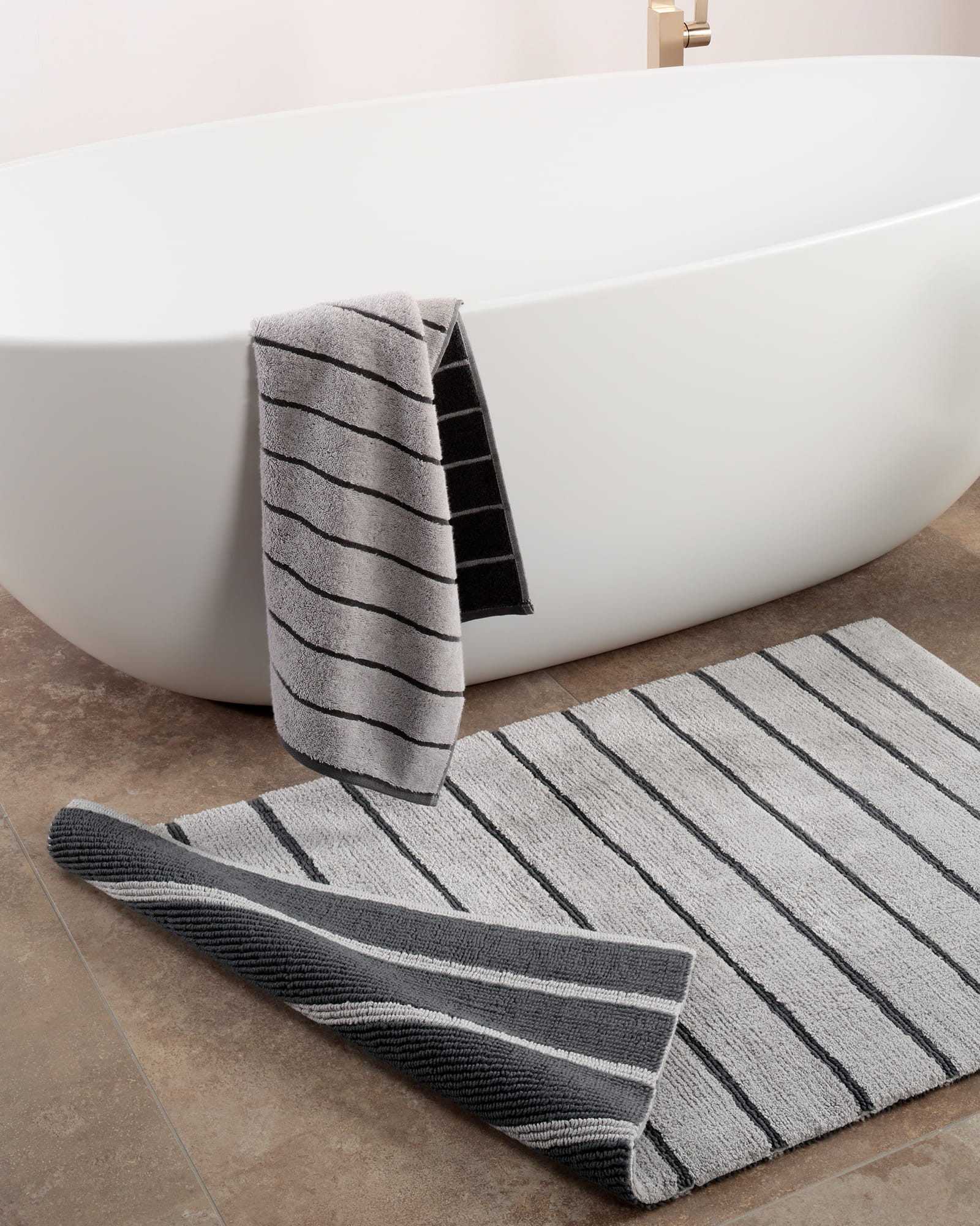 Cawö Home Badteppiche Balance Streifen 1008 platin - 77