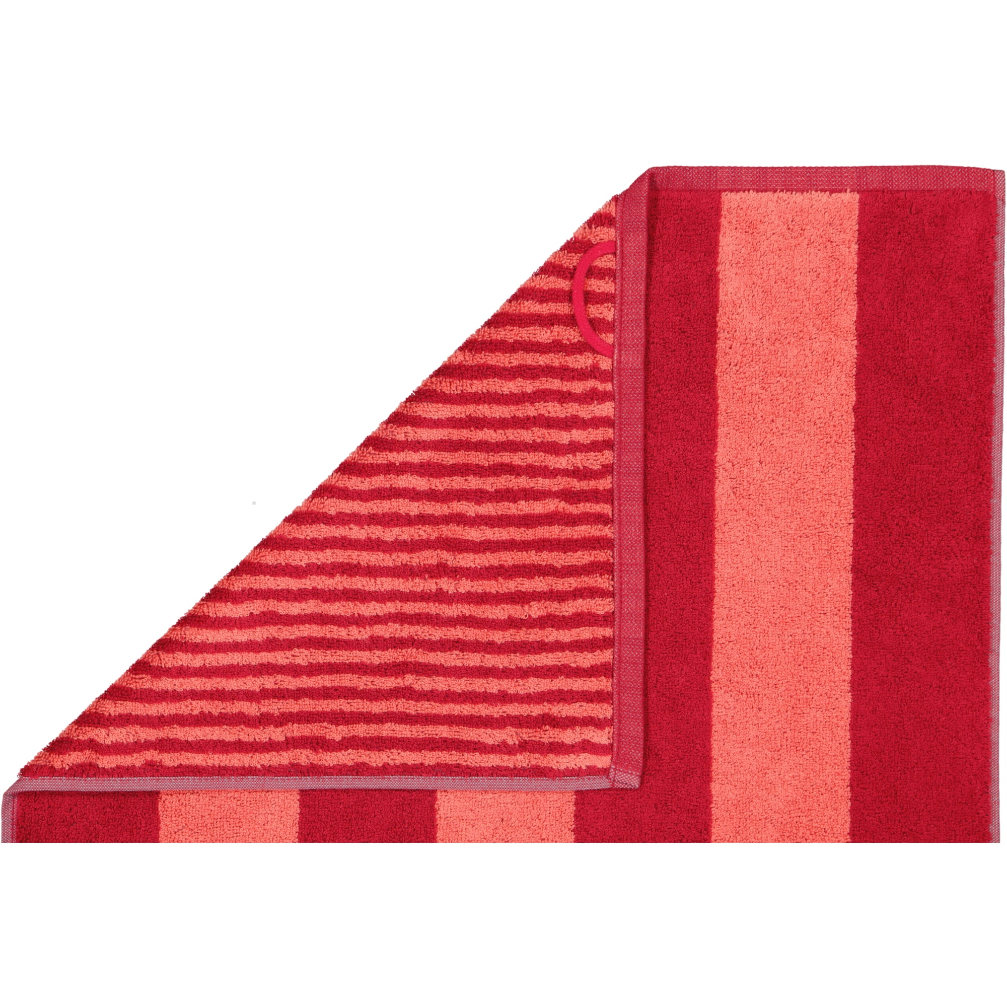 Möve Handtücher Superwuschel Blockstreifen ruby/coral - 021 - Duschtuch 80x150 cm