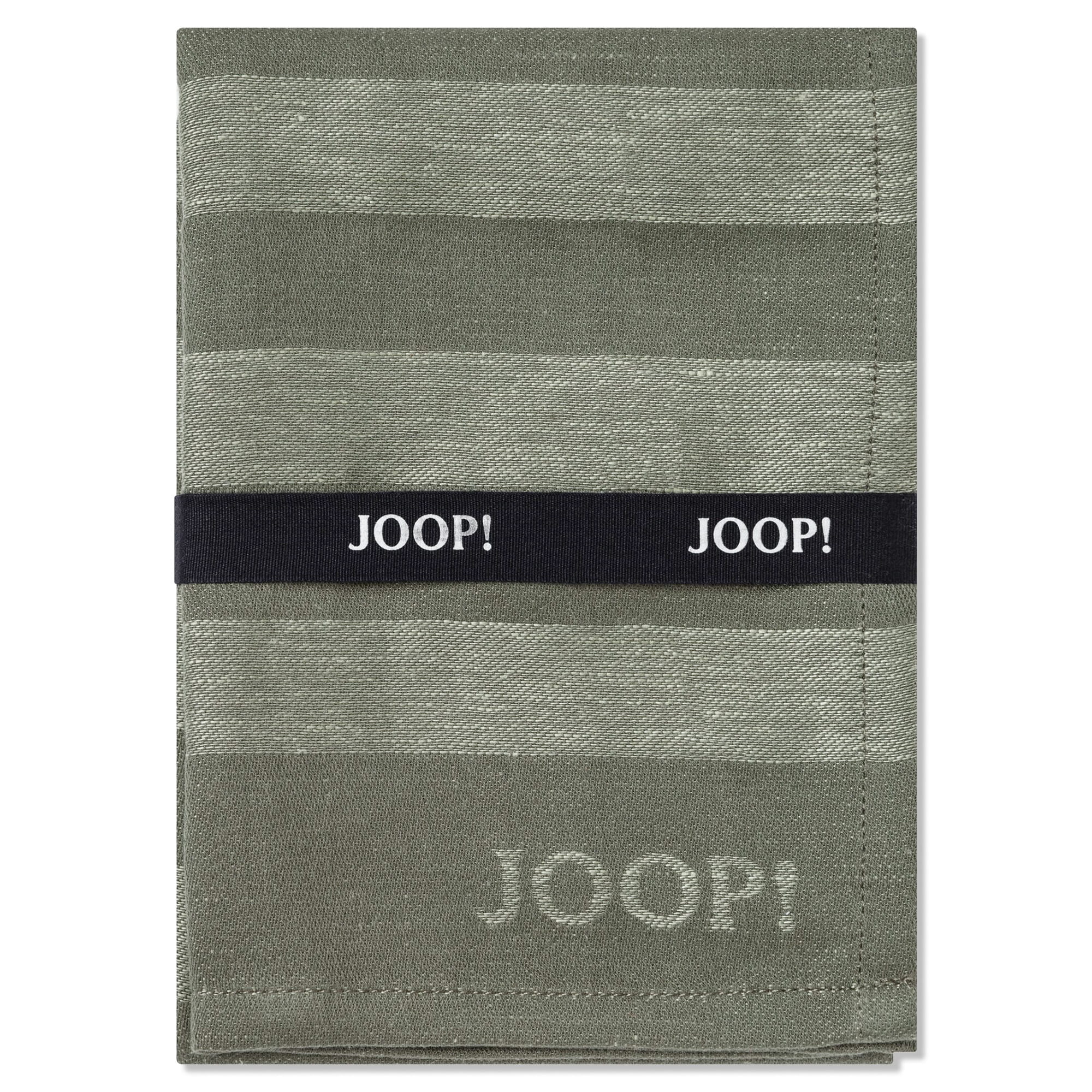 JOOP! Geschirrtücher Cuisine Stripes 1701 Oliv - 44 - 50x70 cm