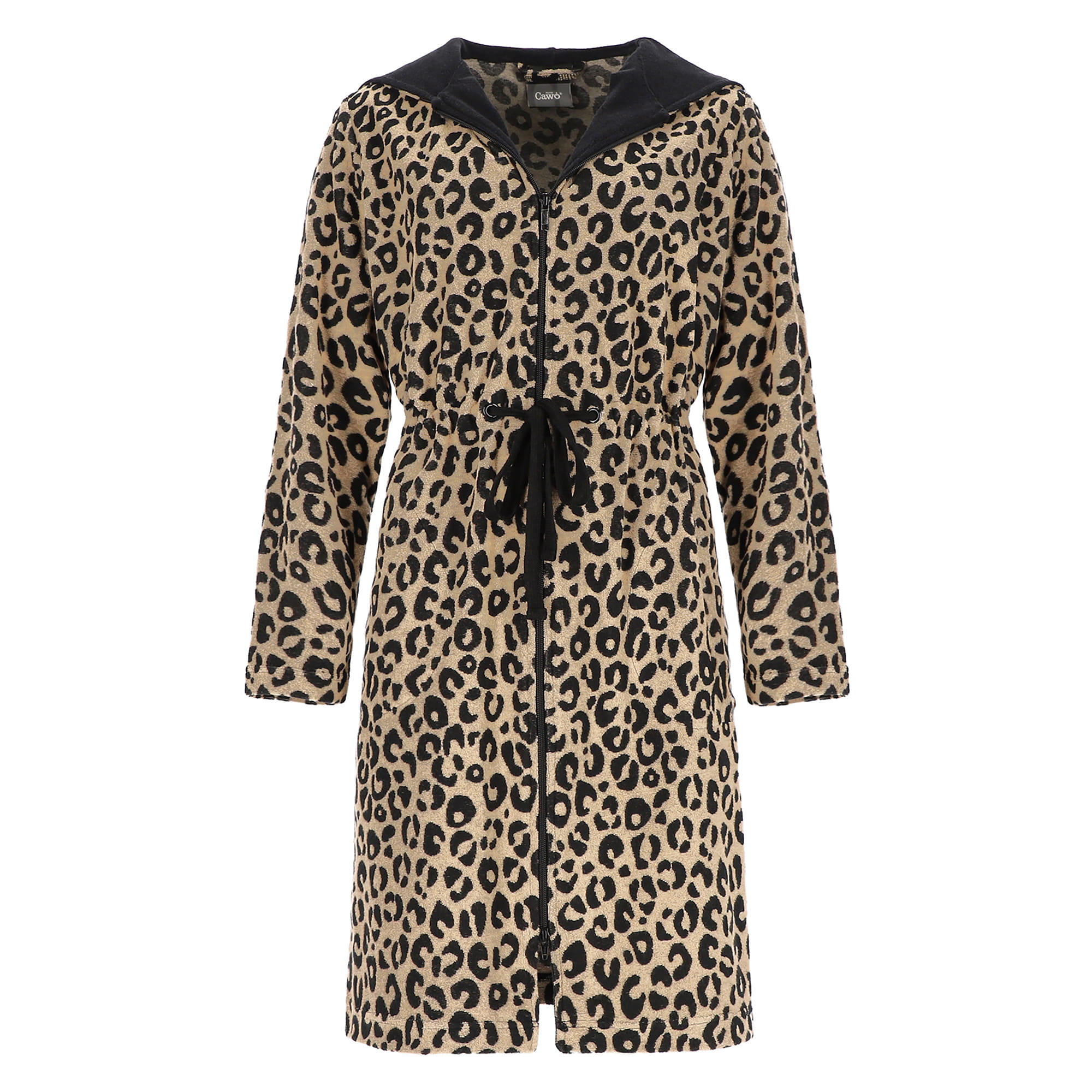 Cawö Home Bademäntel Damen Kurzmantel mit Kapuze Leo 854 camel - 39