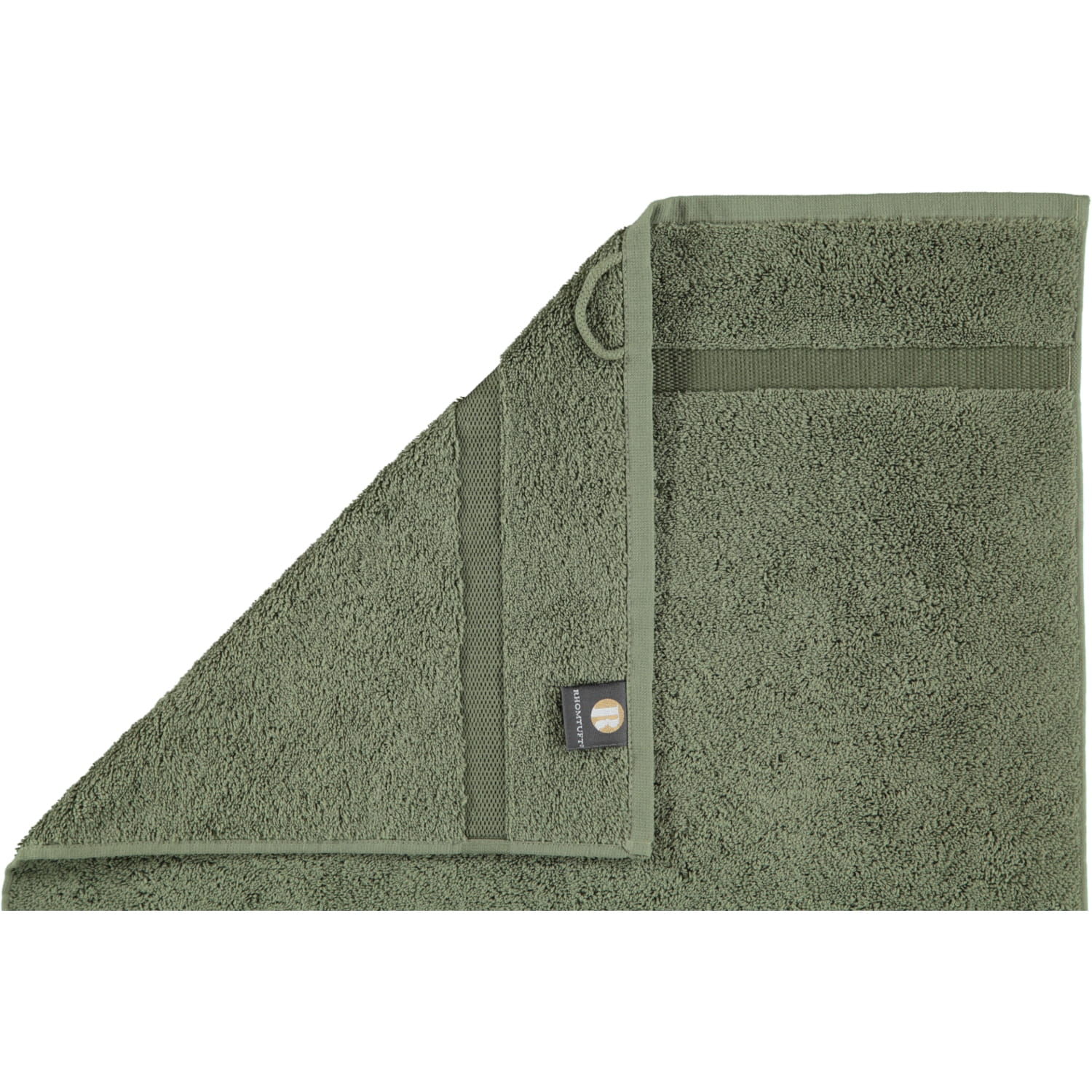 Rhomtuft - Handtücher Princess - Farbe: olive - 404 - Seiflappen 30x30 cm