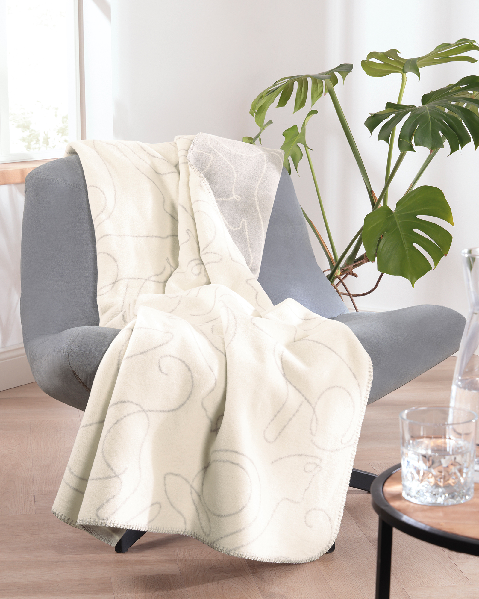 Cawö Wohndecken CUTE CATS EDITION Cats 62640 natur/stein - 67 - 150x200 cm