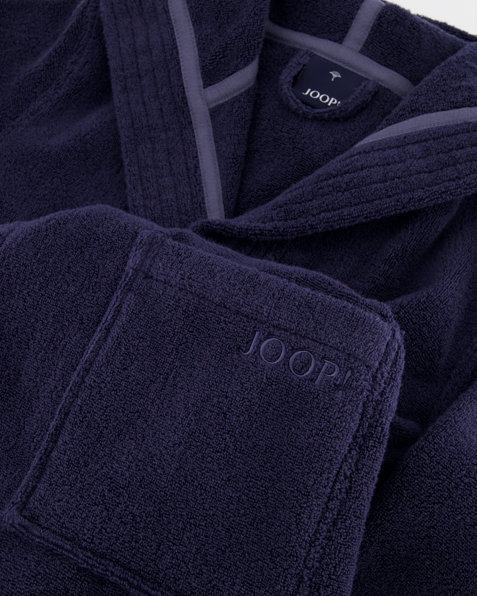 JOOP! Damen Bademantel - Kapuze 1649 - Farbe: Blau - 175 - S