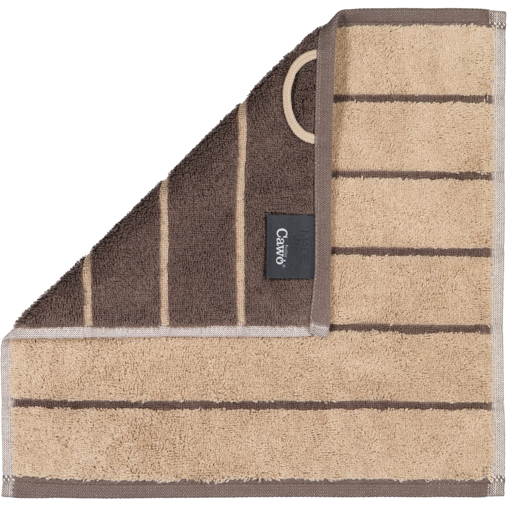 Cawö Handtücher Balance Doubleface 6232 sand - 39 - Seiflappen 30x30 cm