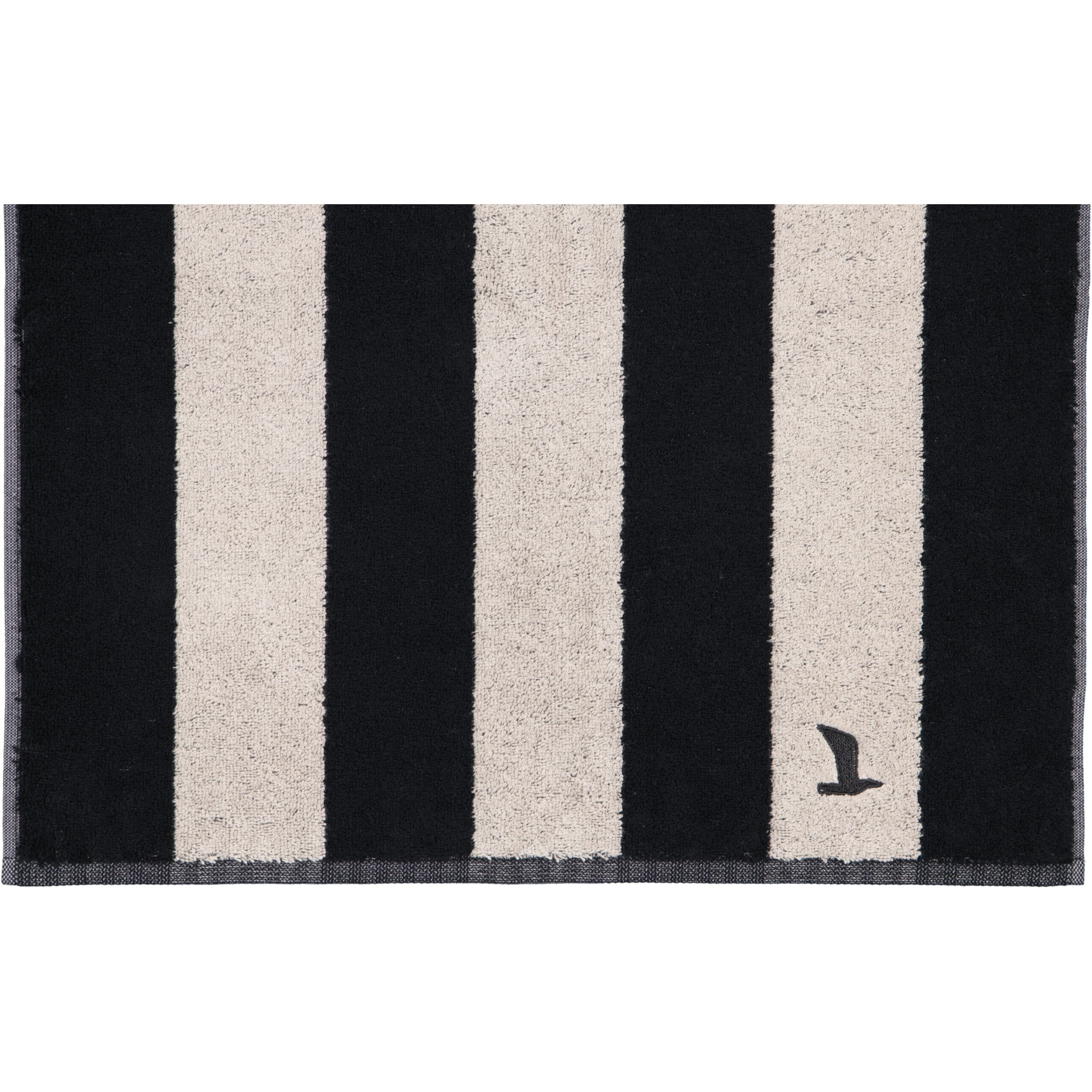 Möve Handtücher Superwuschel Blockstreifen black/cashmere - 082 - Duschtuch 80x150 cm
