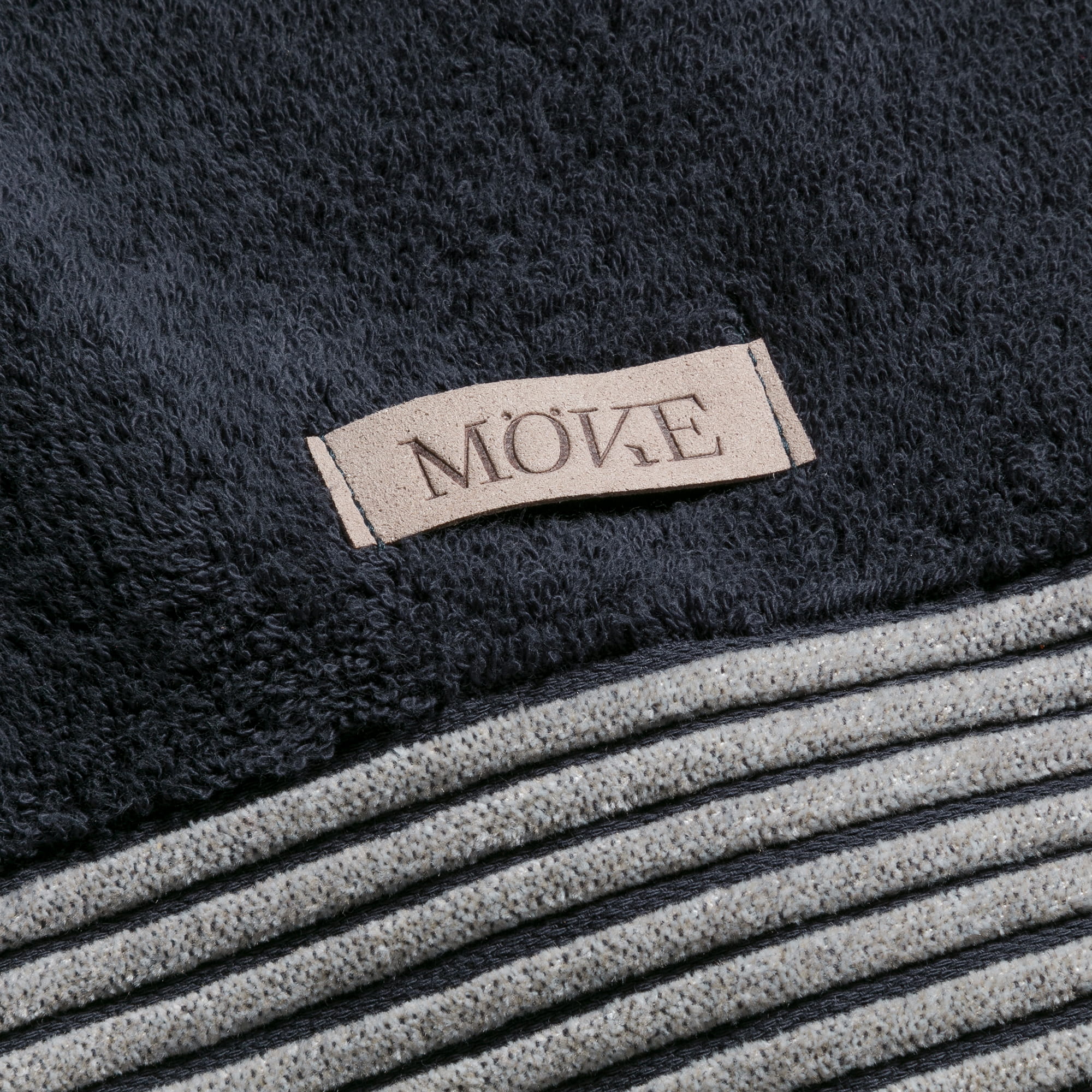 Möve Handtücher Wellness Chenille-Bordüre dark grey - 820 - Handtuch 50x100 cm
