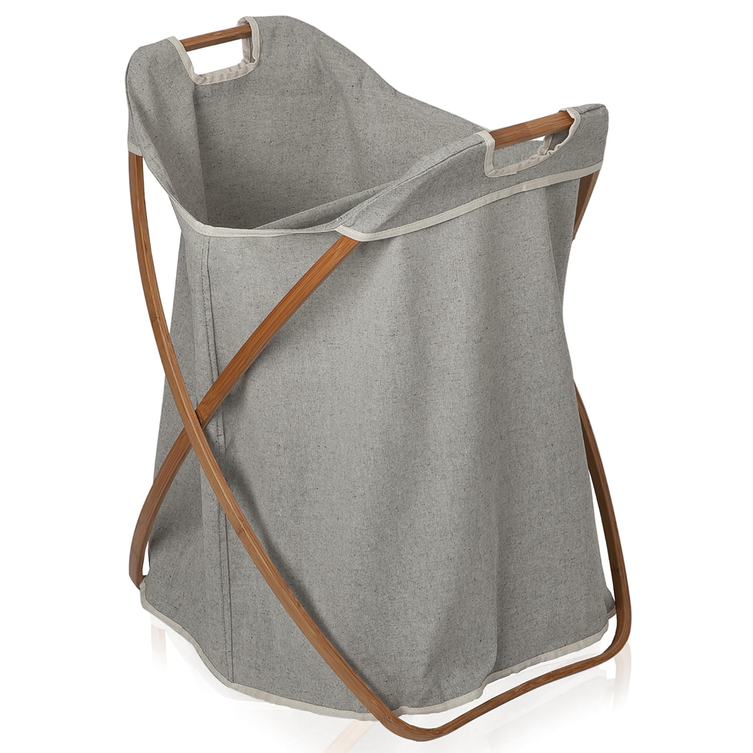 Möve Bamboo Klappbarer Wäschekorb - Farbe: grey - 081 (4-0780)