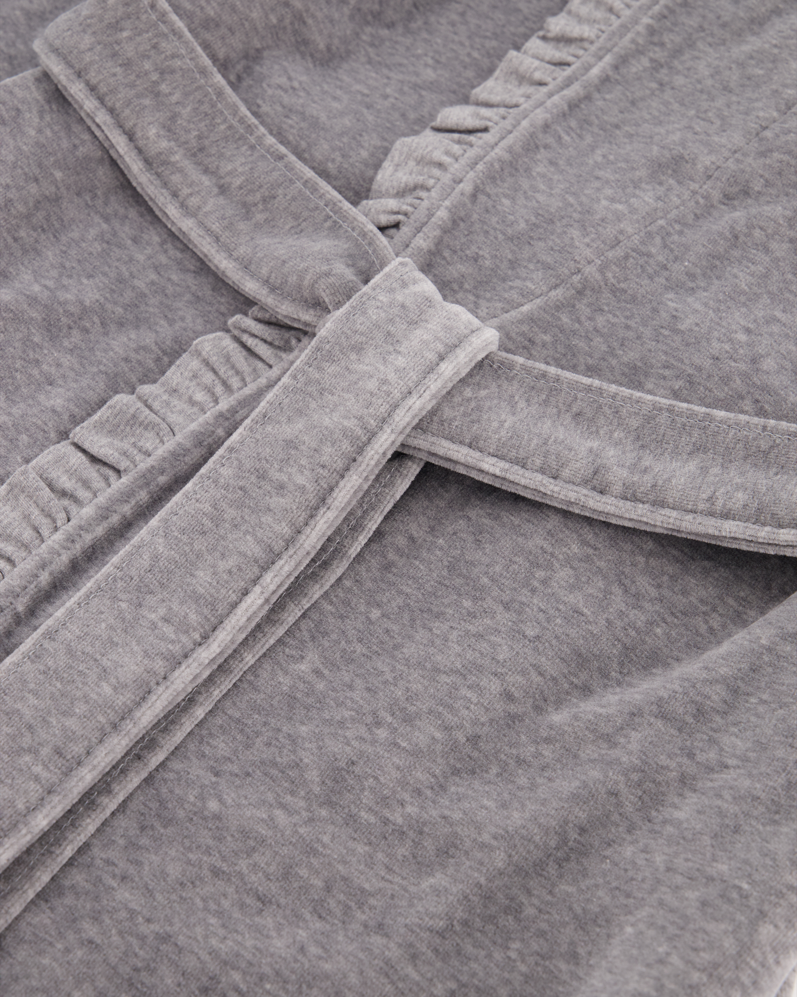 Vossen Bademäntel Damen Kurzmantel mit Schalkragen Ariel grau melange - 7380