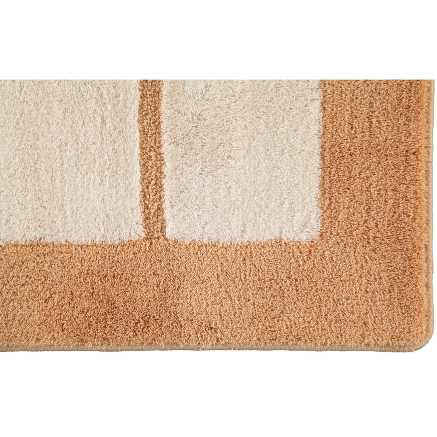 Rhomtuft RHOMY - Badteppich Liberty 256 - Farbe: beige/weiß - 410