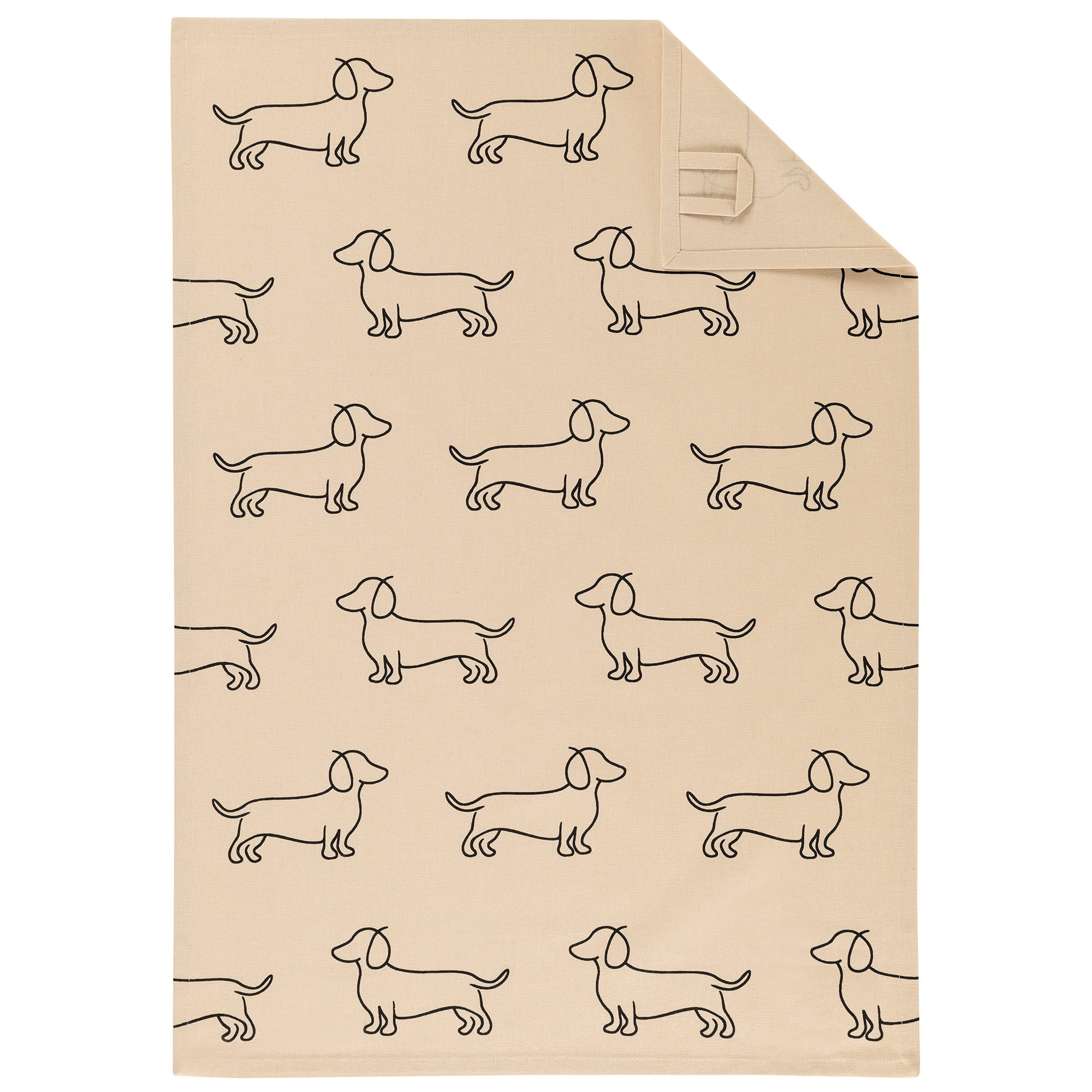 Cawö Home Geschirrtücher Cuisine WE LOVE DOGS 6246 schwarz/beige - 93 - 50x70 cm