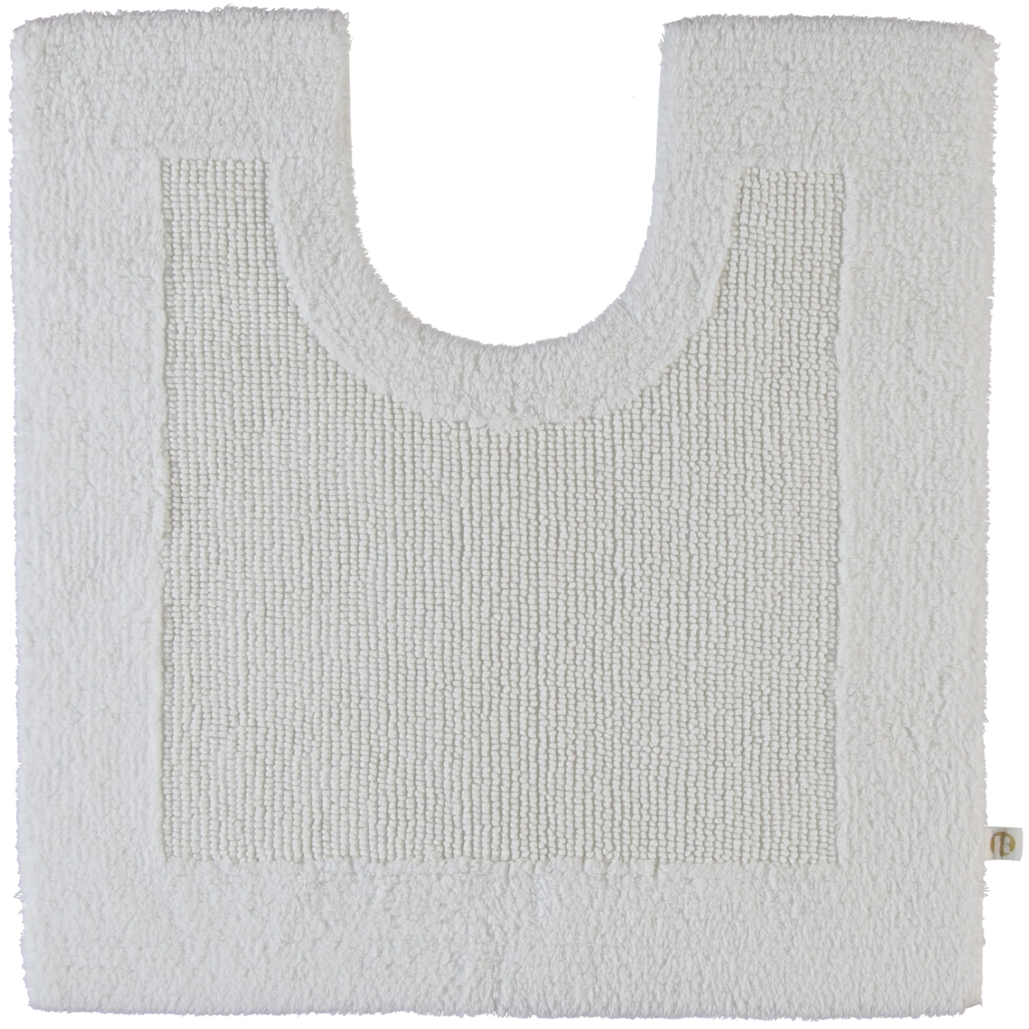 Rhomtuft - Badteppiche Prestige - Farbe: weiss - 01 - Toilettenvorlage mit Ausschnitt 60x60 cm