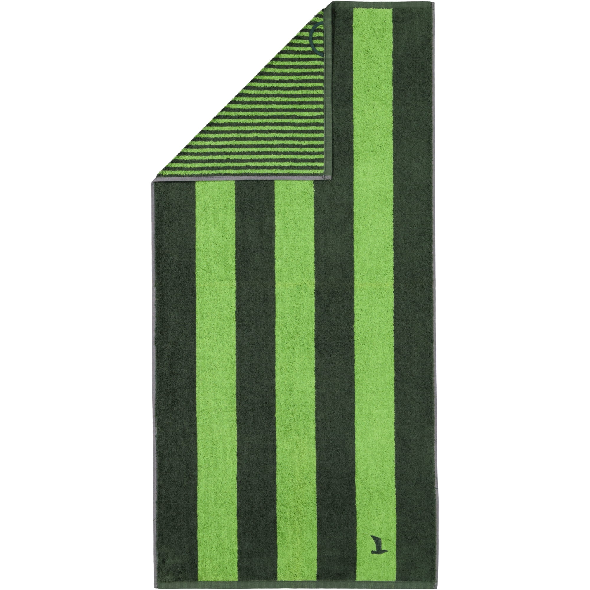 Möve Handtücher Superwuschel Blockstreifen cypress/peridot - 062 - Handtuch 50x100 cm