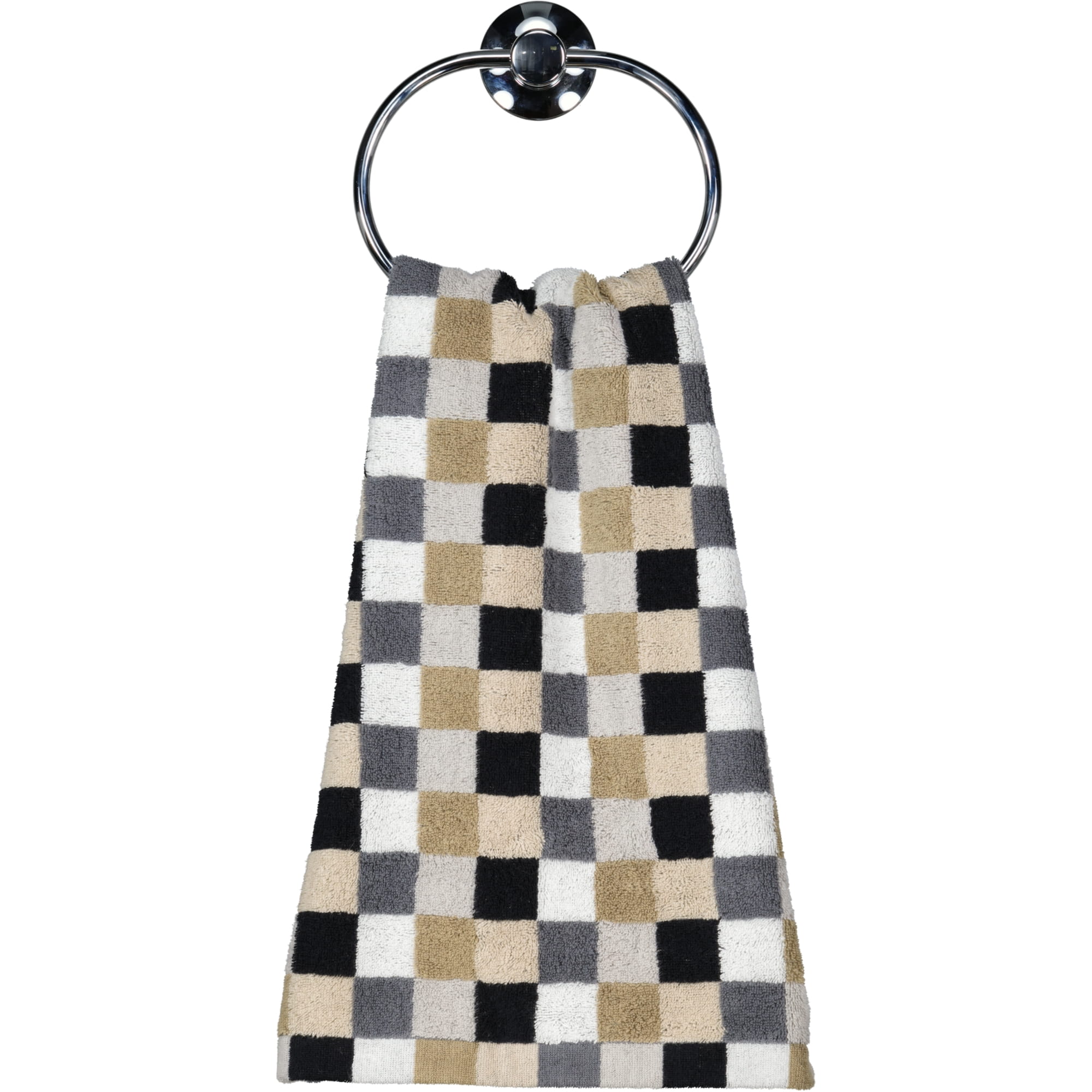 Cawö - Life Style Karo 7047 - Farbe: 37 - kiesel - Handtuch 50x100 cm