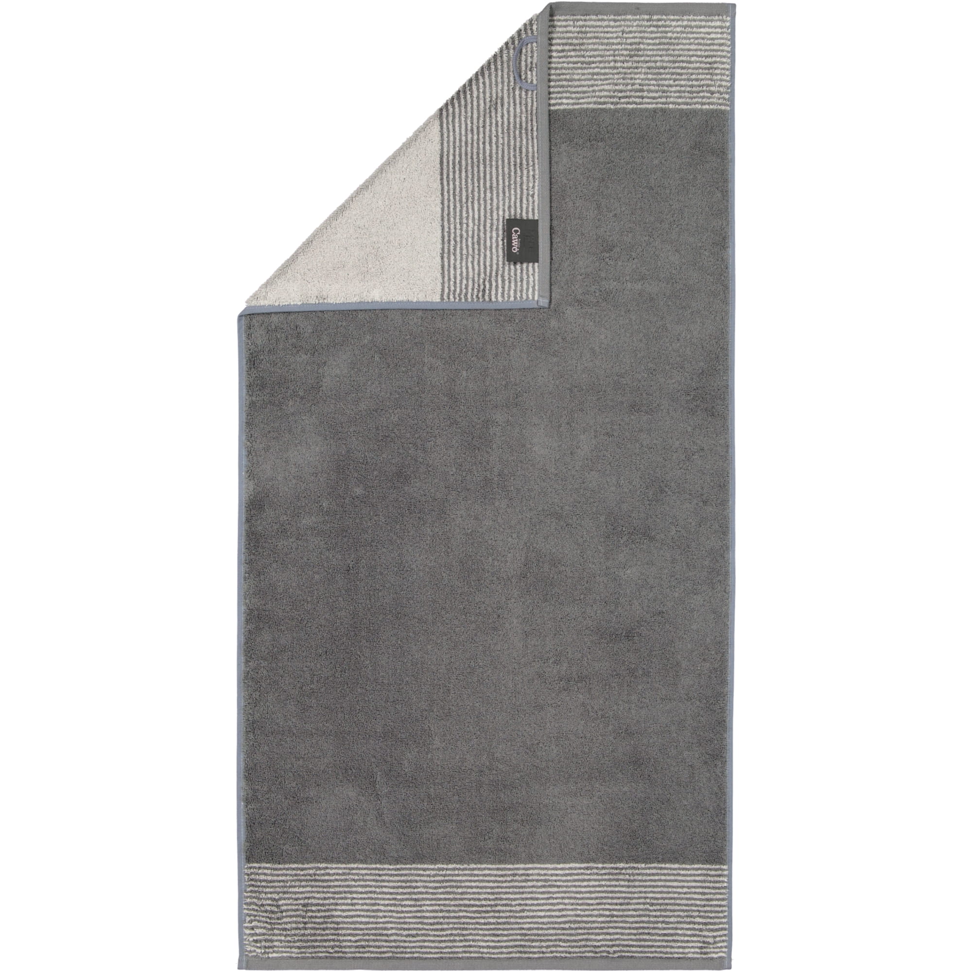 Cawö - Luxury Home Two-Tone 590 - Farbe: schiefer - 77 - Handtuch 50x100 cm