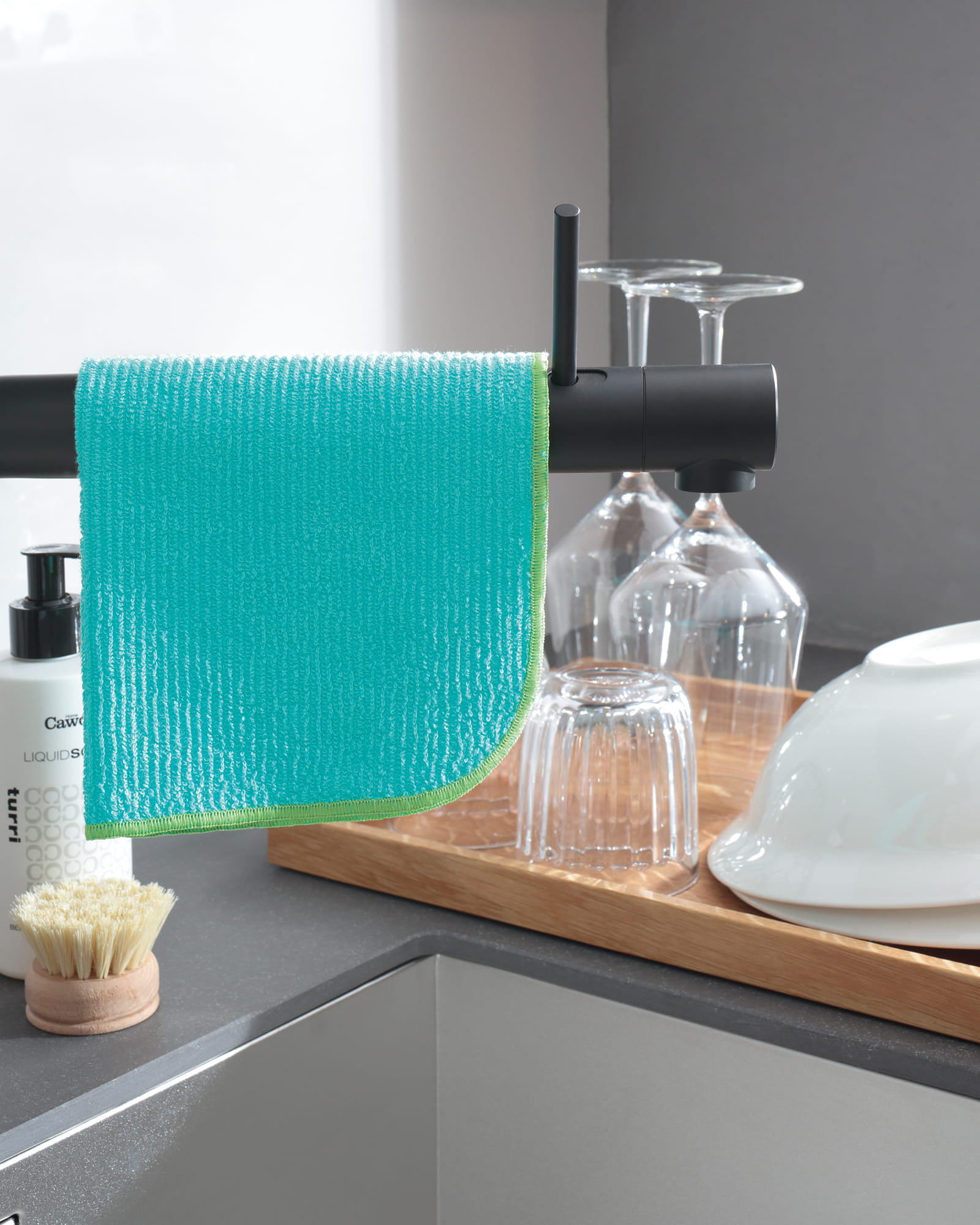 Cawö Spültücher Trio 550 3er Set türkis/pistazie - 14 - 30x30 cm