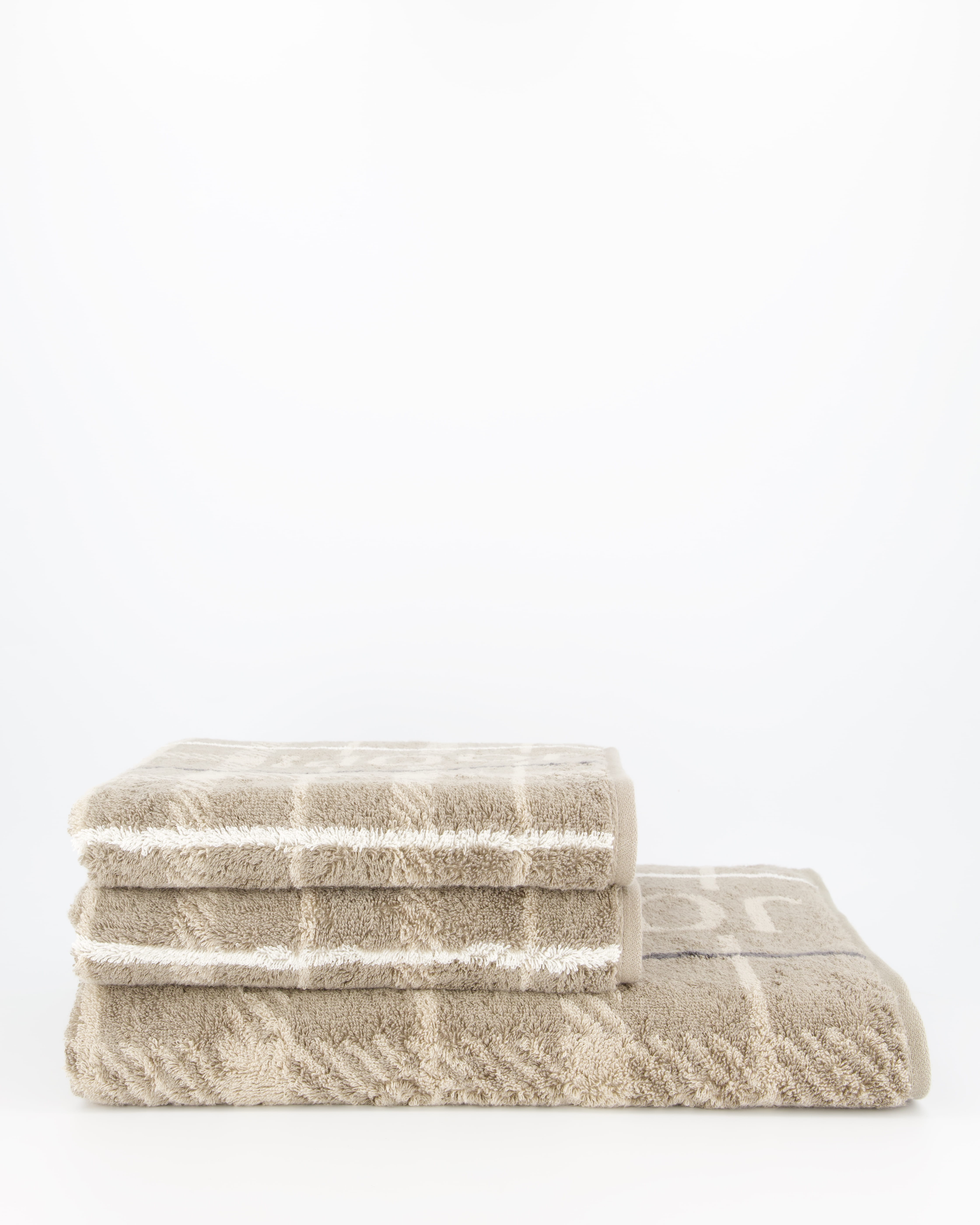 JOOP! Handtücher Contour Checked 1715 Taupe - 73 - Duschtuch 80x150 cm