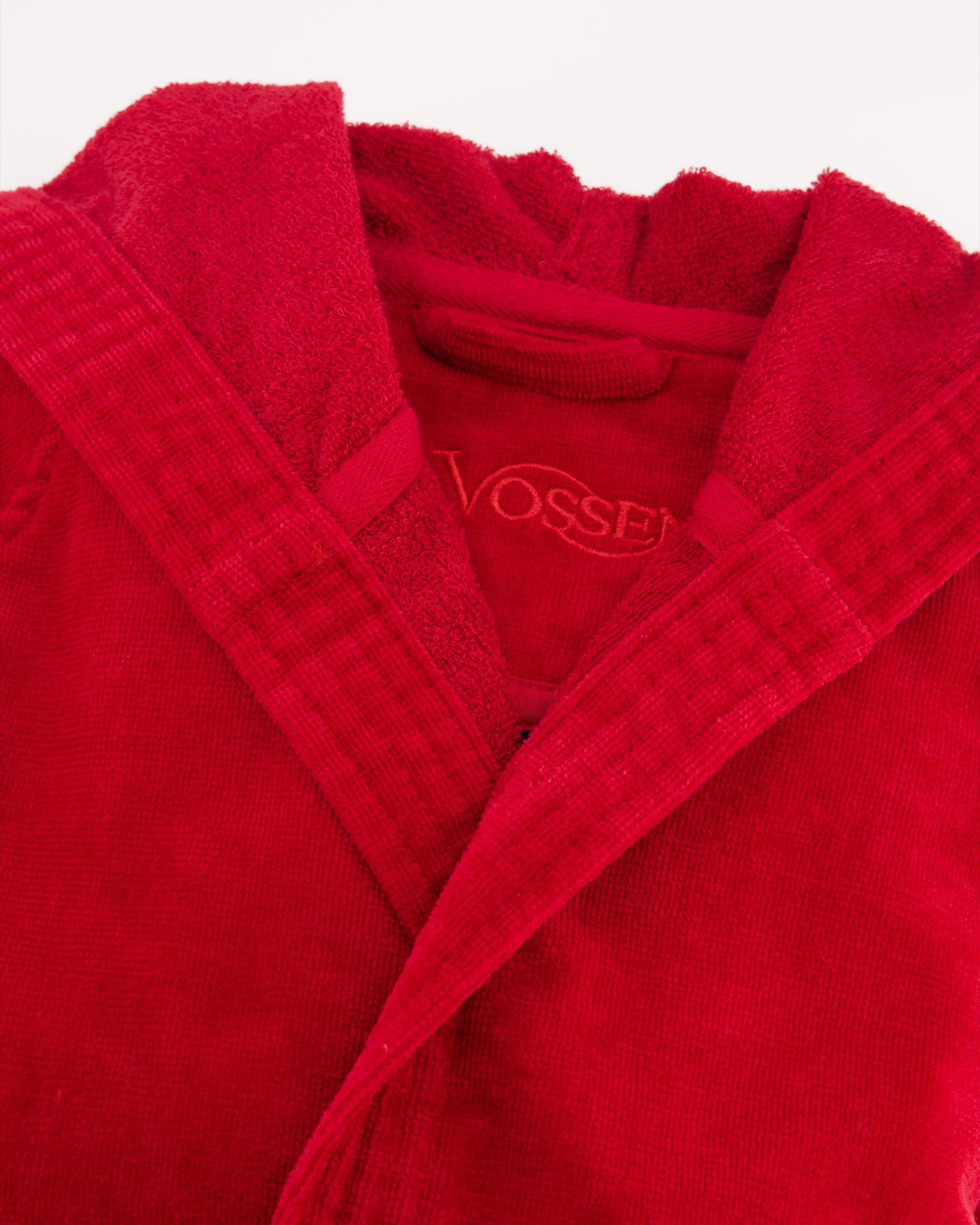 Vossen Bademäntel unisex Kurzmantel mit Kapuze Texas rubin - 3900 - XS