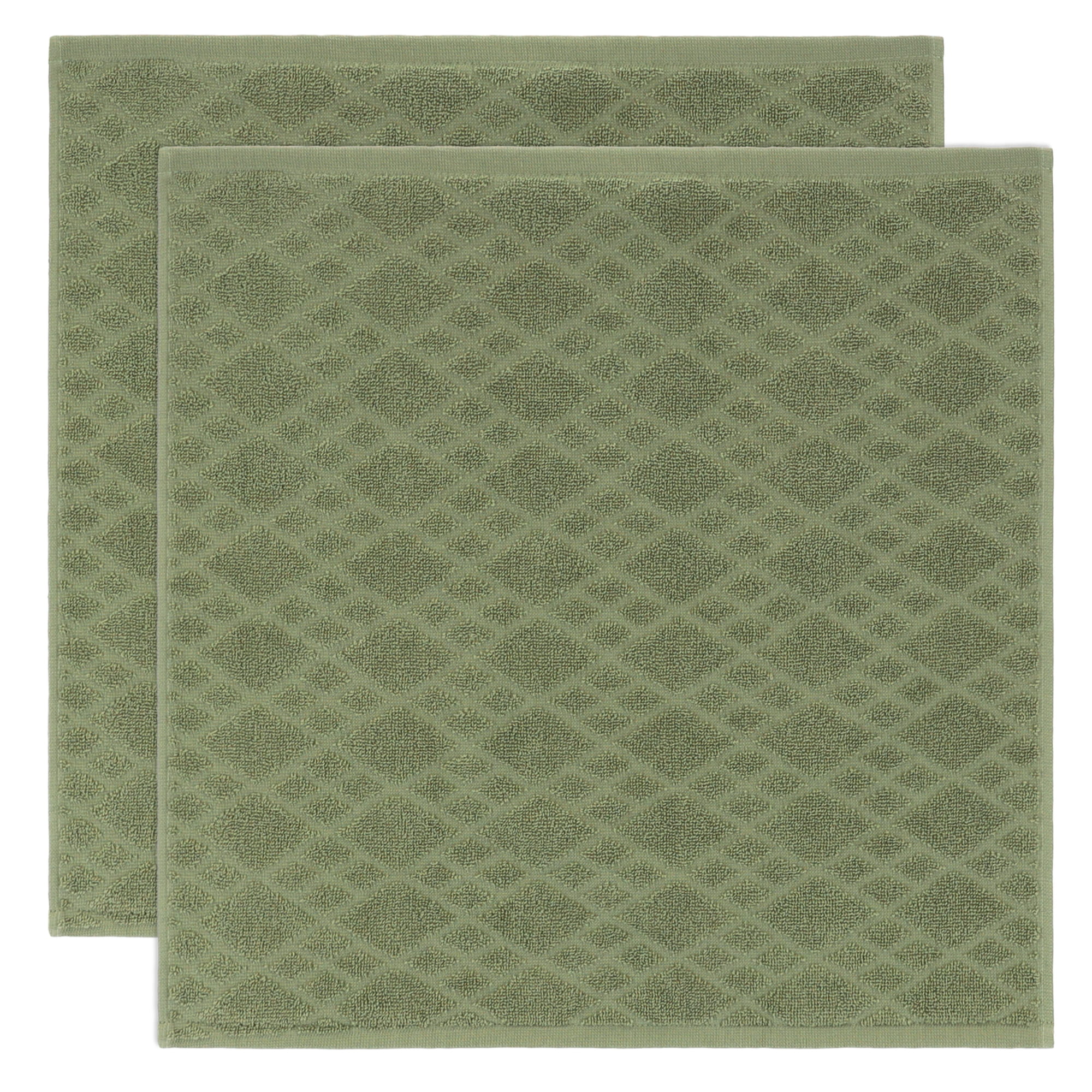 Vossen Küchenhandtücher Urban Grid 2er Set matcha green - 5275 - 50x50 cm