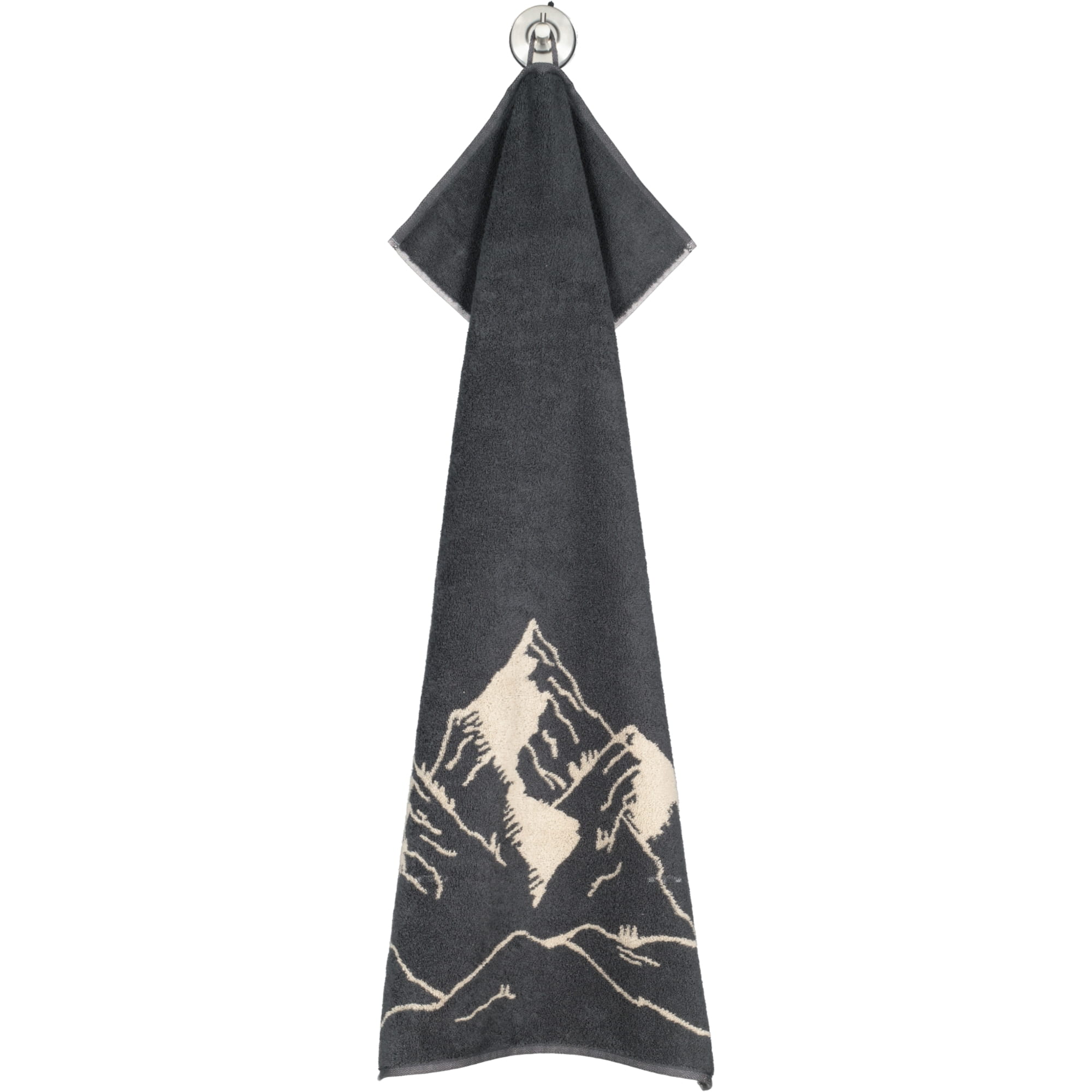 Cawö Handtücher Alpenchic Edition Berge 6269 granit - 73 - Handtuch 50x100 cm