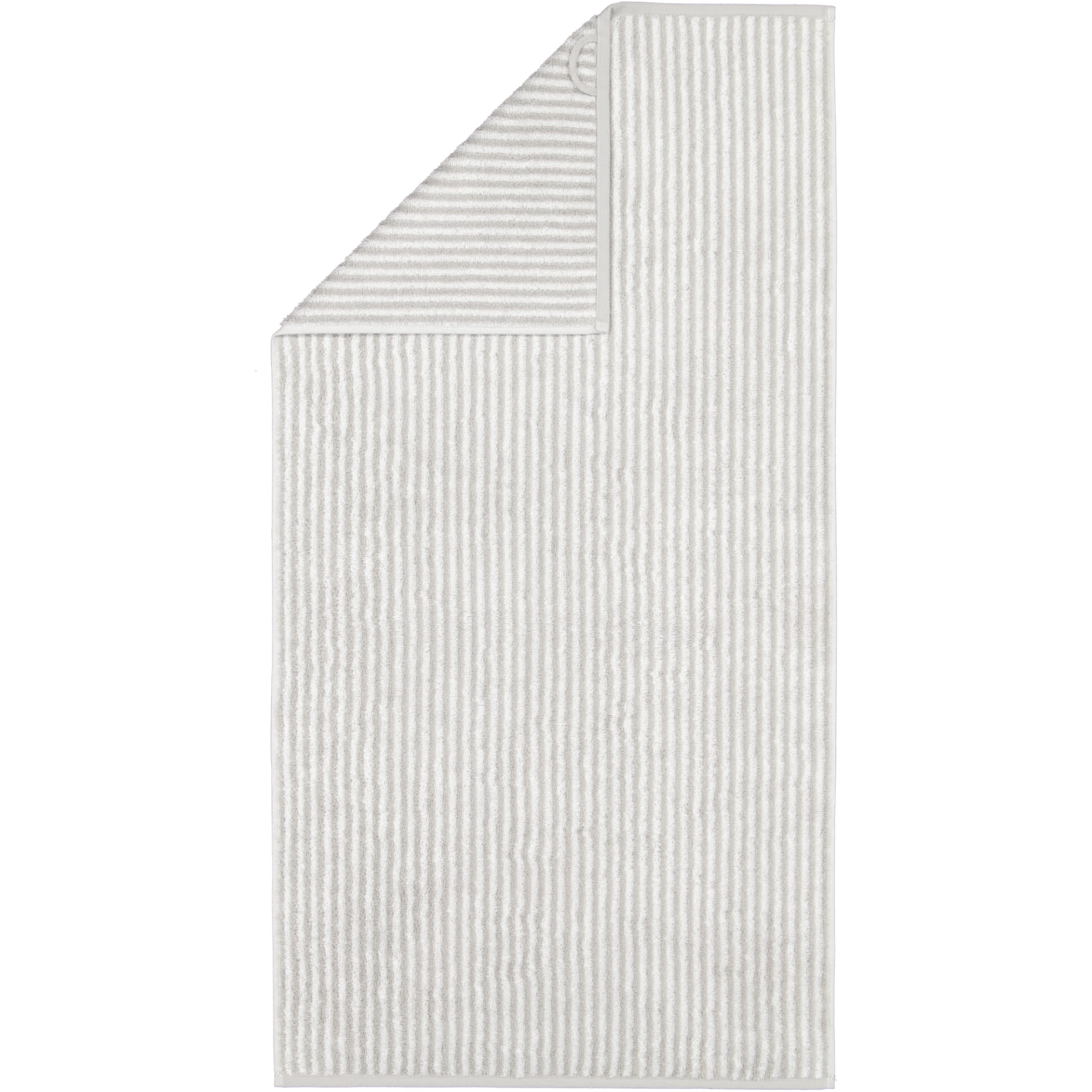 Cawö Handtücher Two-Tone Stripes 480 platin - 76 - Handtuch 50x100 cm
