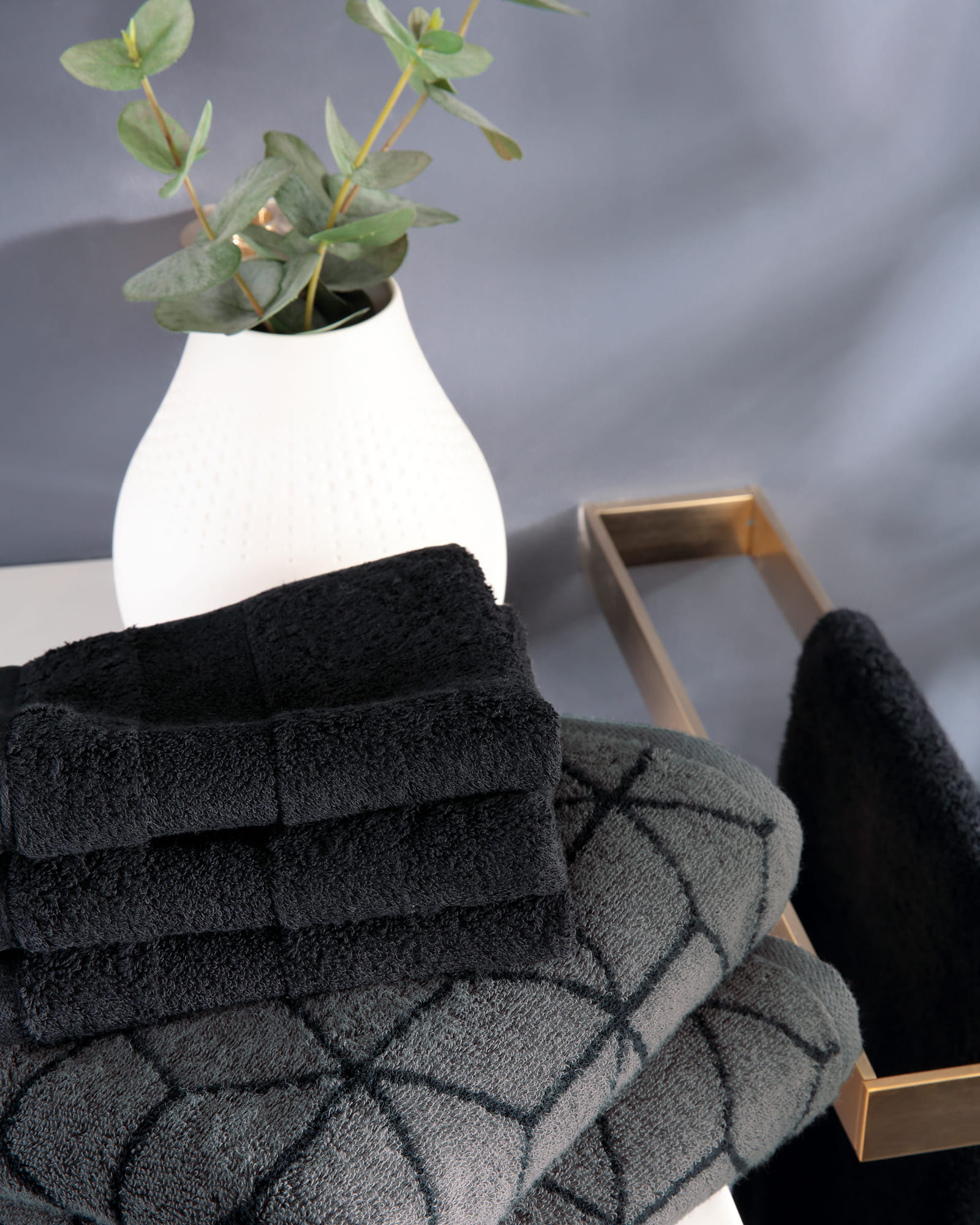 Villeroy & Boch Handtücher Coordinates Leaf 2558 - Farbe: graphite - 79