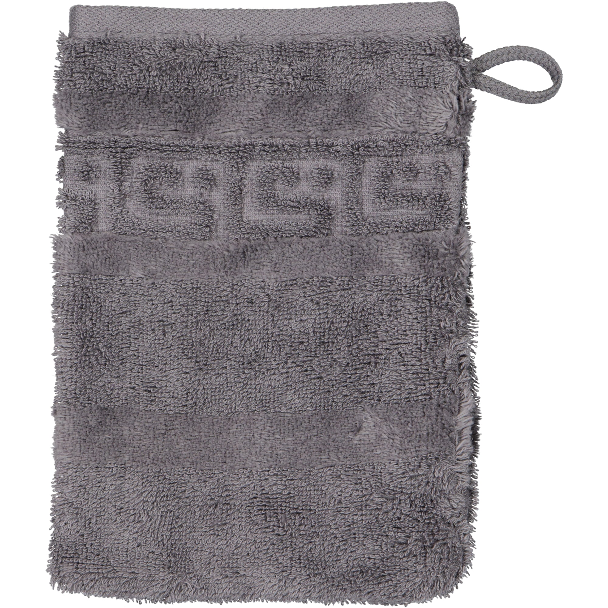 Cawö - Noblesse Uni 1001 - Farbe: 774 - anthrazit - Waschhandschuh 16x22 cm