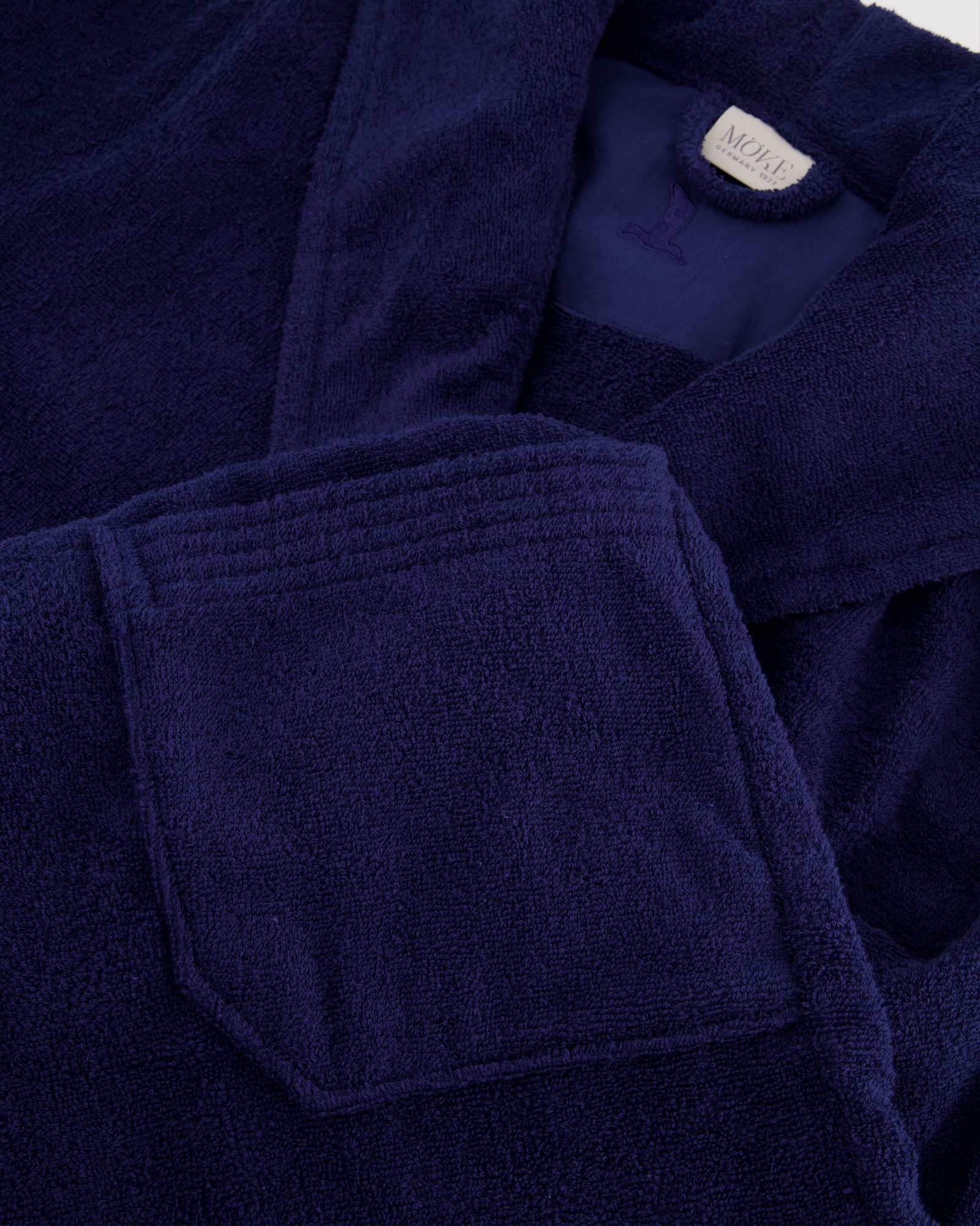 Möve Bademäntel unisex Kapuze Superwuschel deep sea - 596 - L