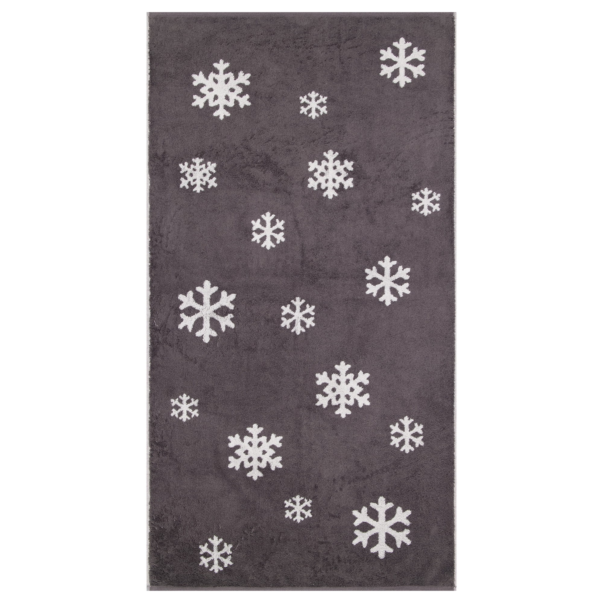 Cawö Handtücher WINTER EDITION Schneekristalle 6270 basalt/platin - 77 - Duschtuch 70x140 cm