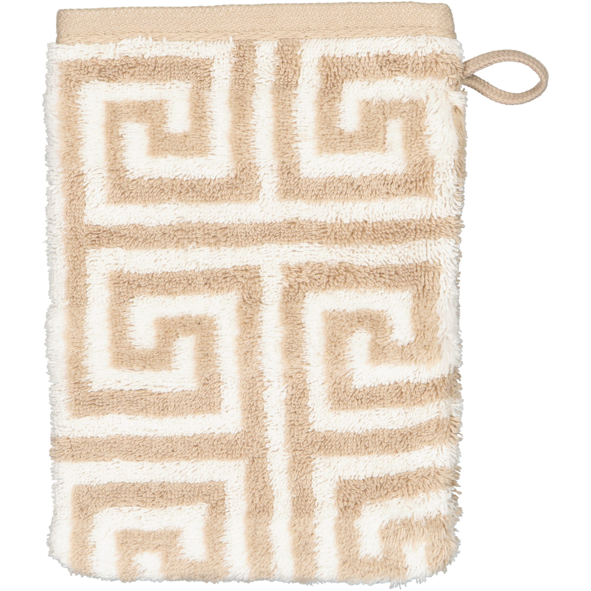 Cawö Handtücher Noblesse Elegance Allover 1088 sand - 33 - Waschhandschuh 16x22 cm