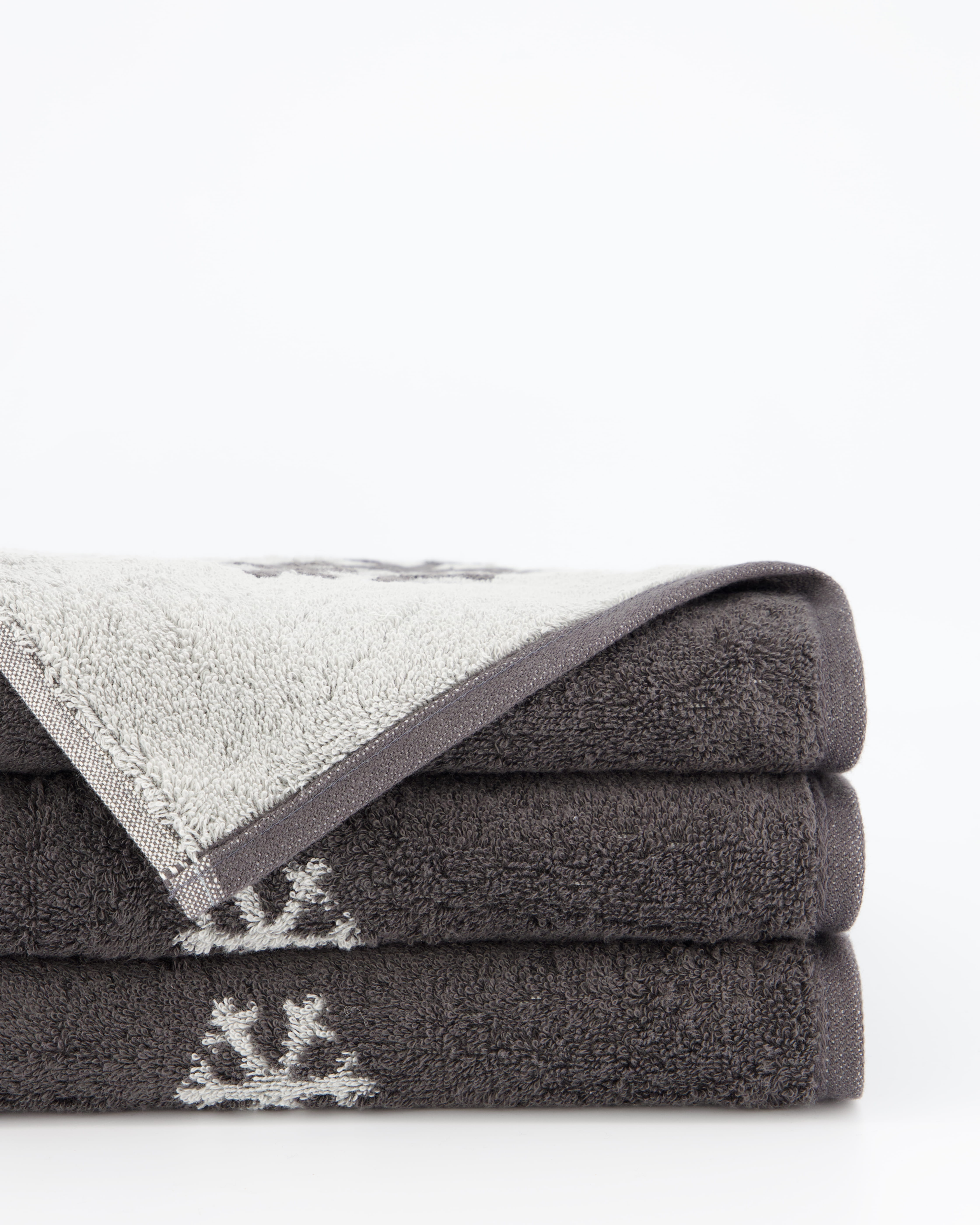 Cawö Handtücher WINTER EDITION Schneekristalle 6270 basalt/platin - 77 - Gästetuch 30x50 cm