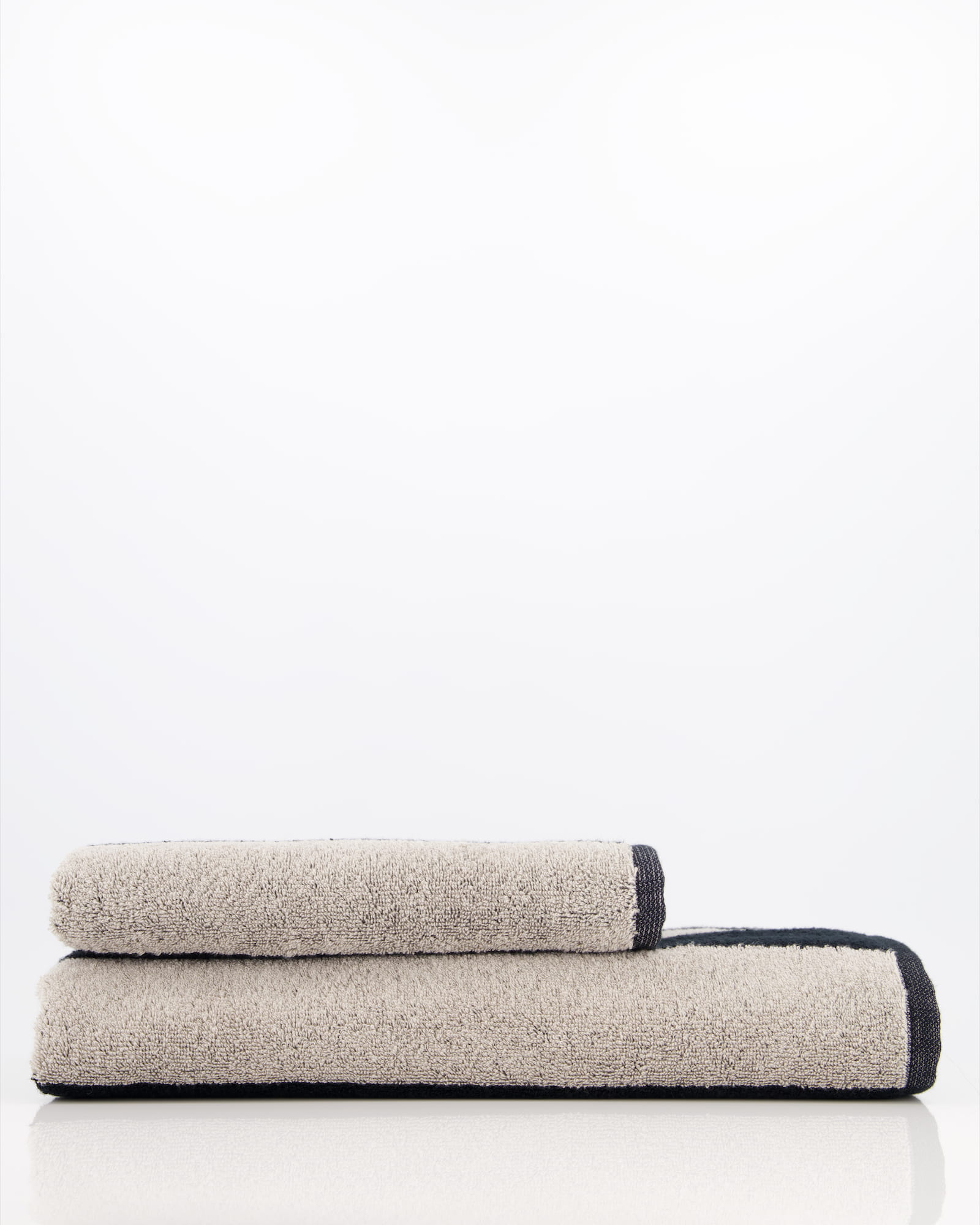Möve Handtücher Superwuschel Blockstreifen black/cashmere - 082 - Duschtuch 80x150 cm
