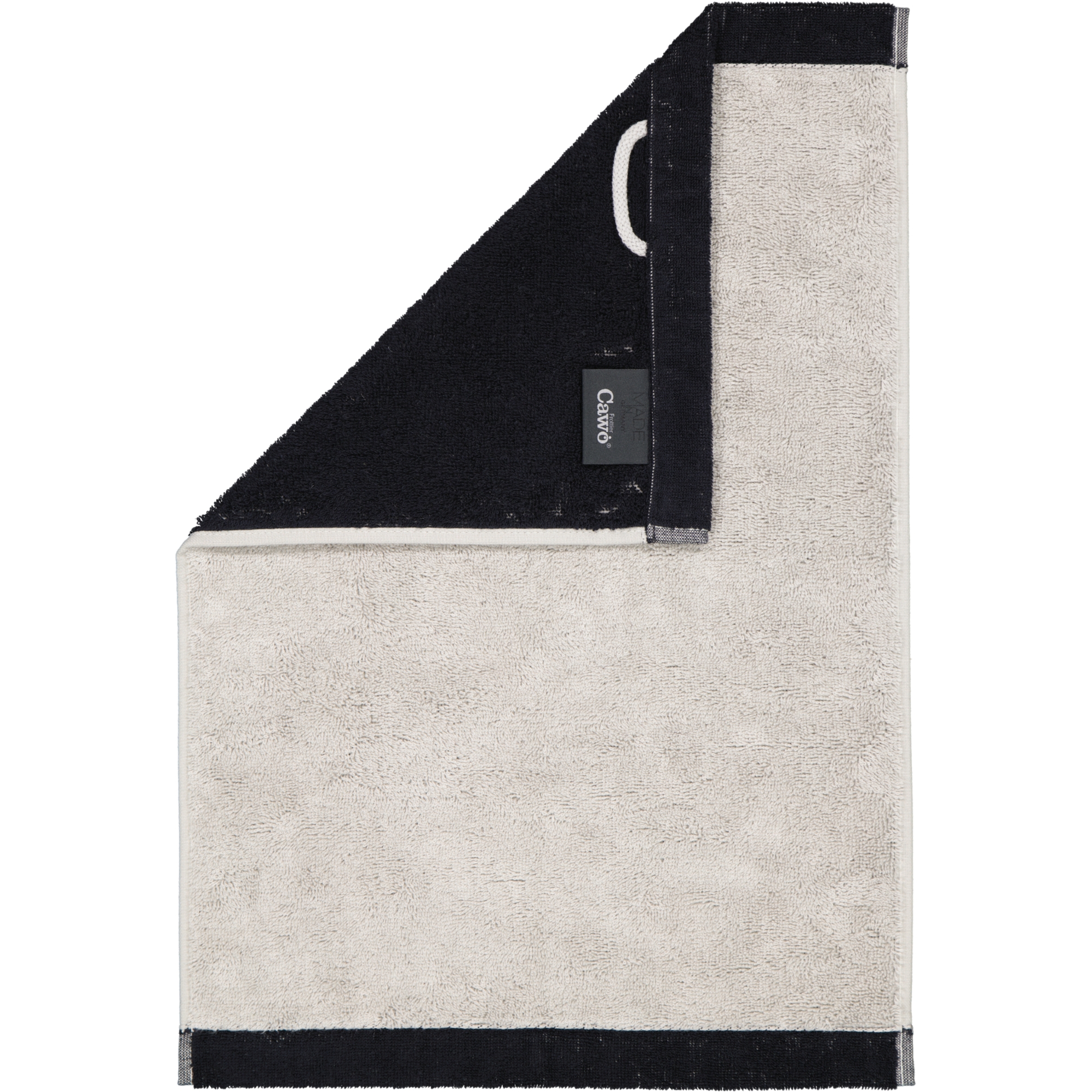 Cawö Handtücher Lifestyle Splash 7071 platin/schwarz - 79 - Gästetuch 30x50 cm