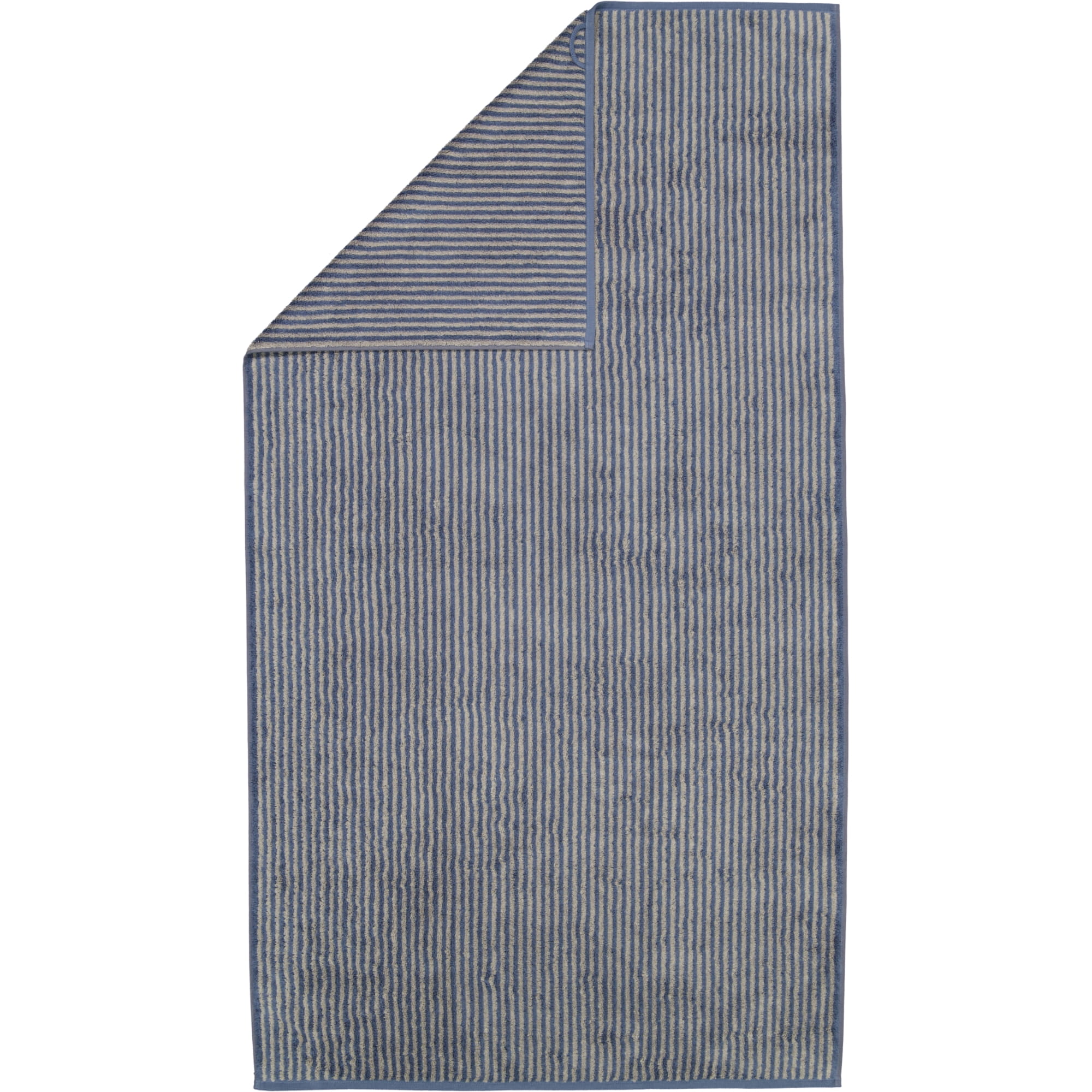 Cawö Handtücher Two-Tone Stripes 480 nachtblau - 10 - Duschtuch 80x150 cm