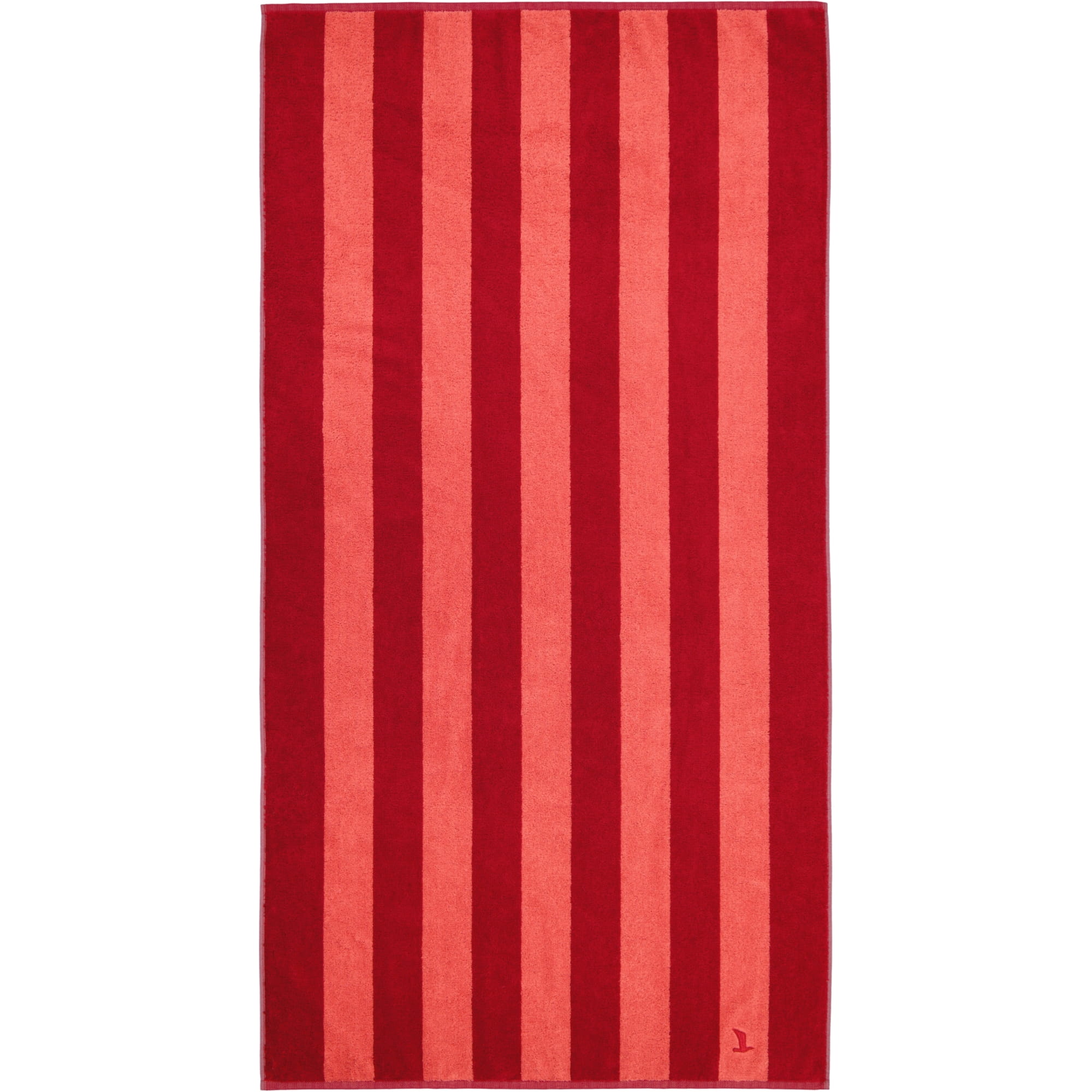 Möve Handtücher Superwuschel Blockstreifen ruby/coral - 021 - Duschtuch 80x150 cm