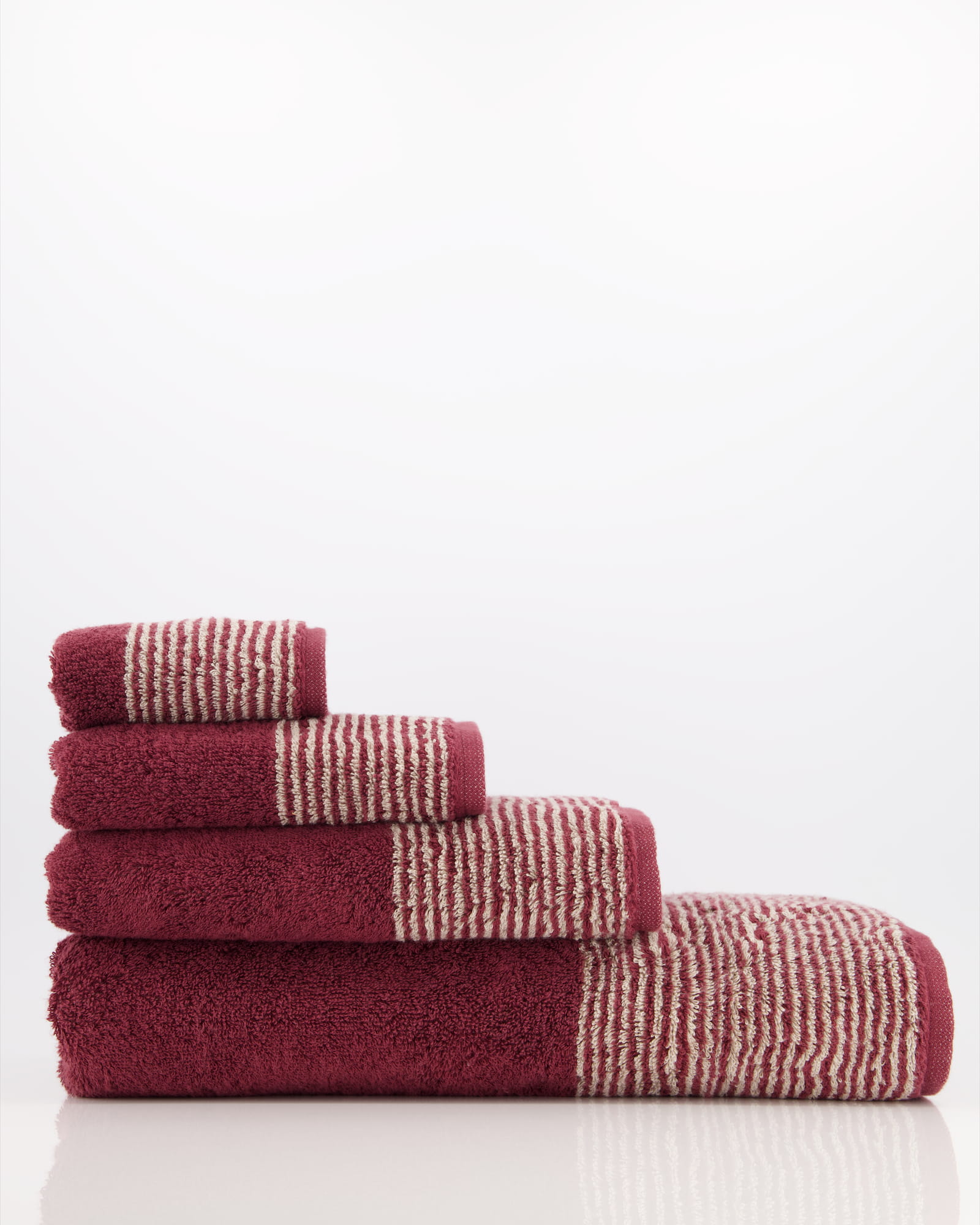 Cawö Handtücher Luxury Home Two-Tone 590 bordeaux - 23 - Waschhandschuh 16x22 cm