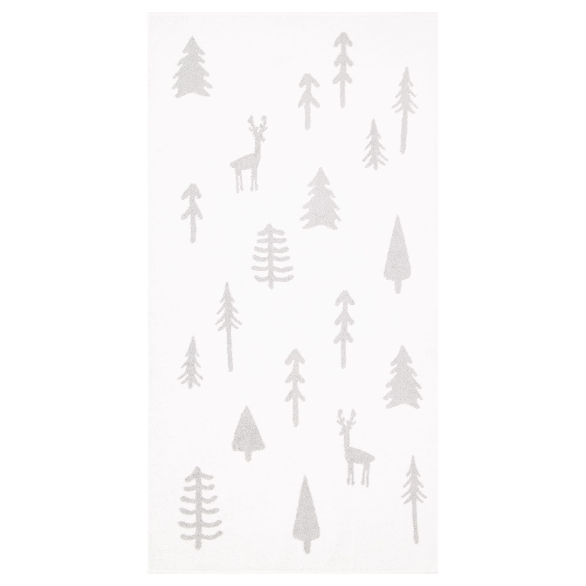 Cawö Handtücher WINTER EDITION Tannen 6273 weiß/platin - 67 - Duschtuch 70x140 cm