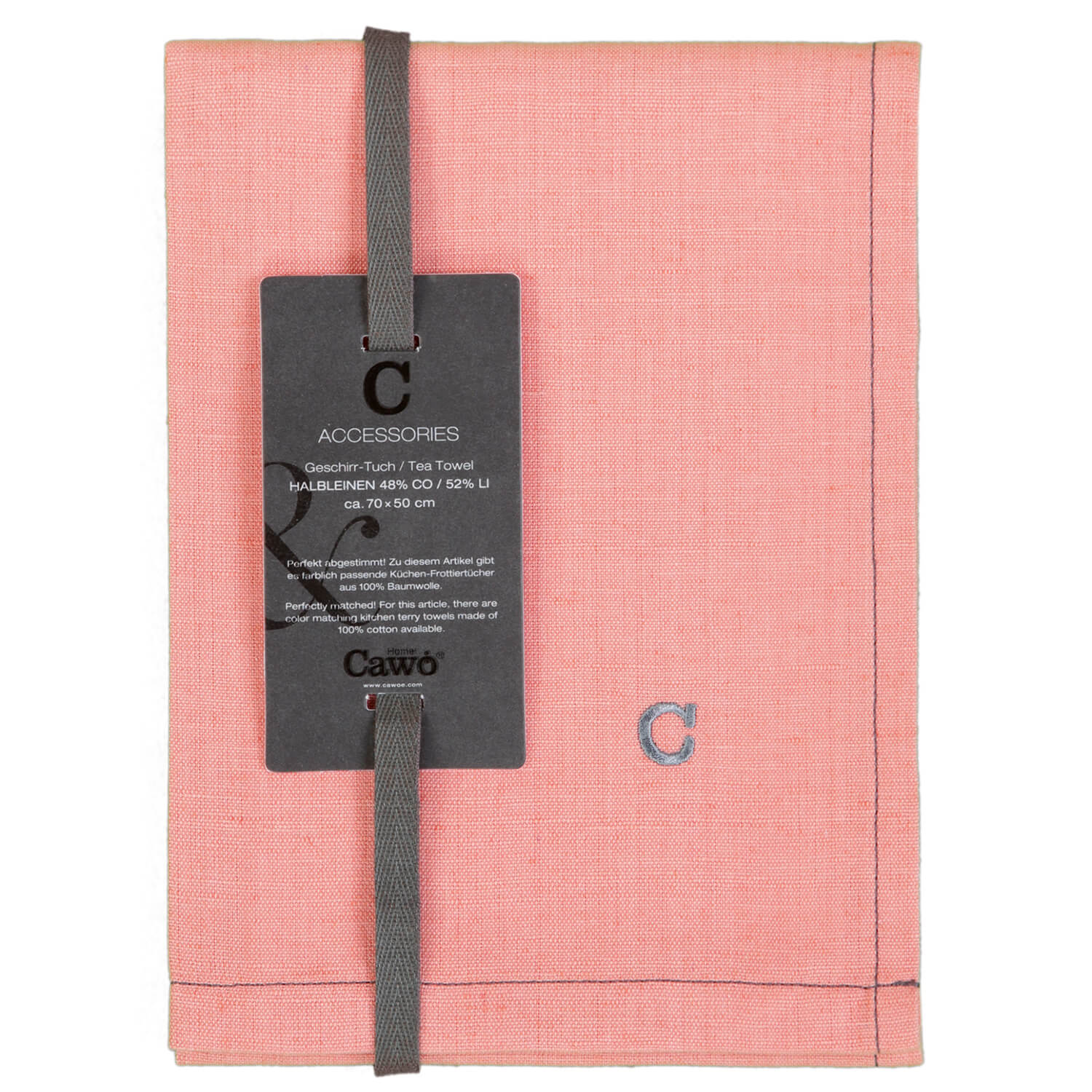Cawö Home Solid 500 - Geschirrtuch 50x70 cm - Farbe: rouge - 214