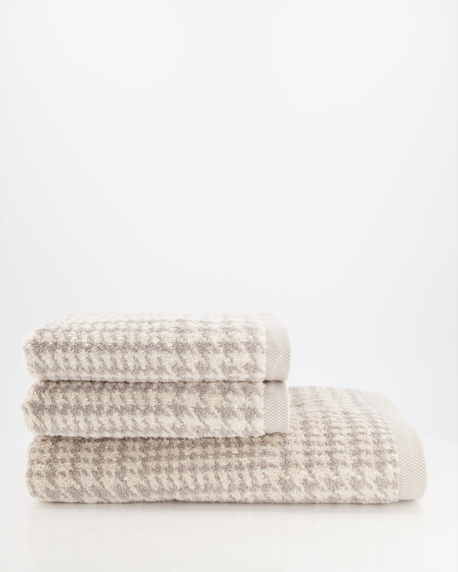 Möve - Brooklyn Glencheck - Farbe:  nature/cashmere - 071 (1-0569/8970) - Handtuch 50x100 cm