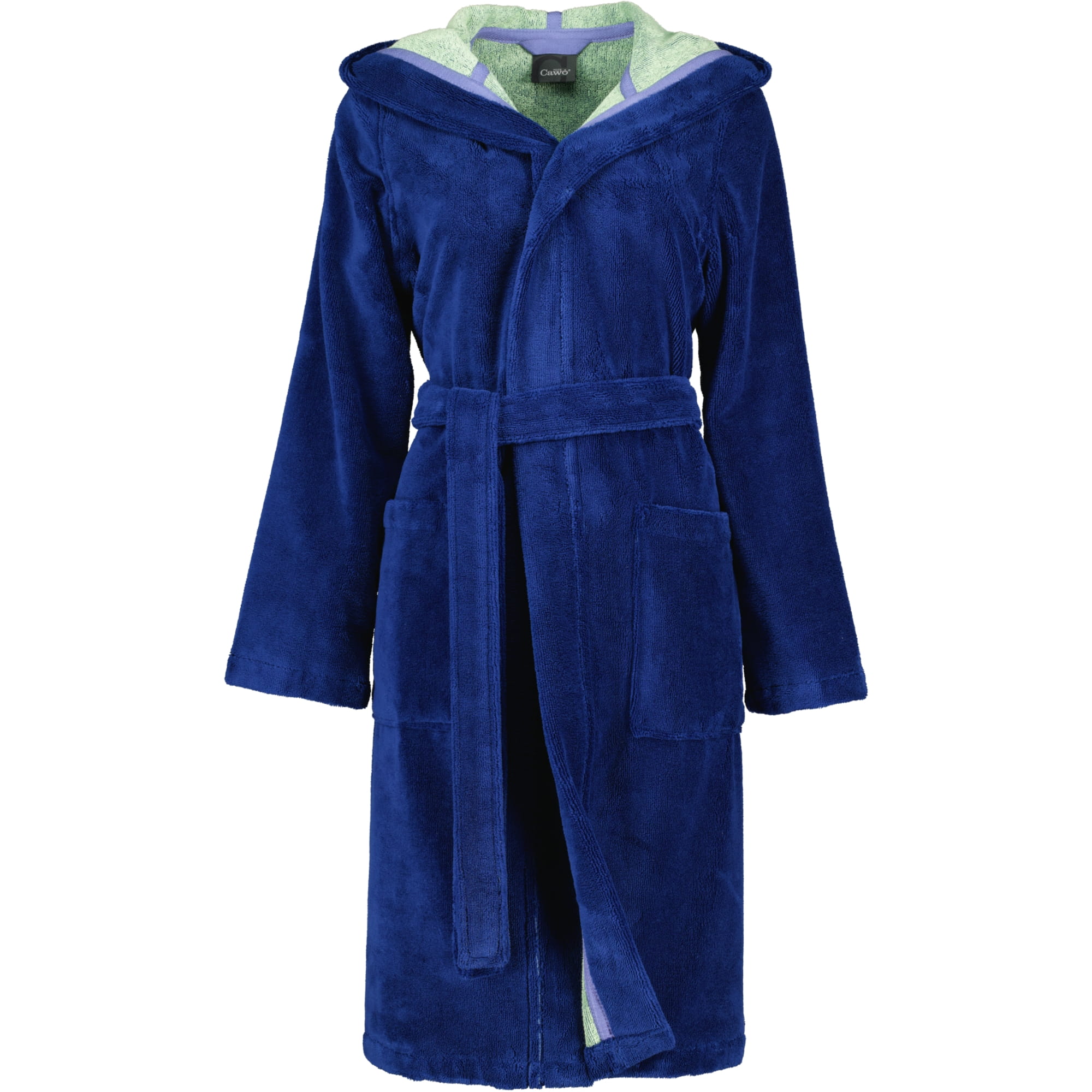 Cawö Home Bademäntel Damen Kapuze Kapuze 845 blau-grün - 14
