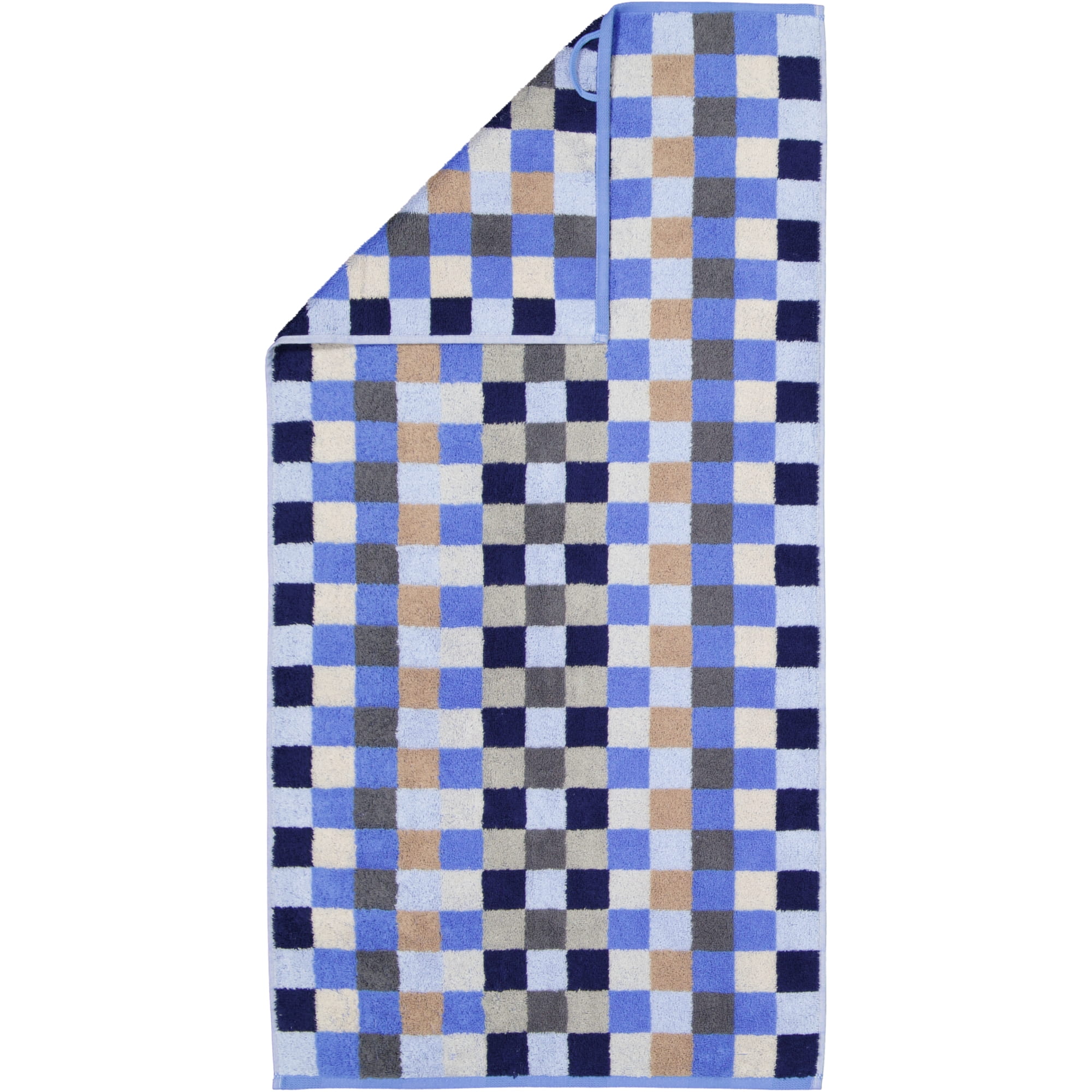 Cawö - Unique Karo 942 - Farbe: saphir - 11 - Handtuch 50x100 cm