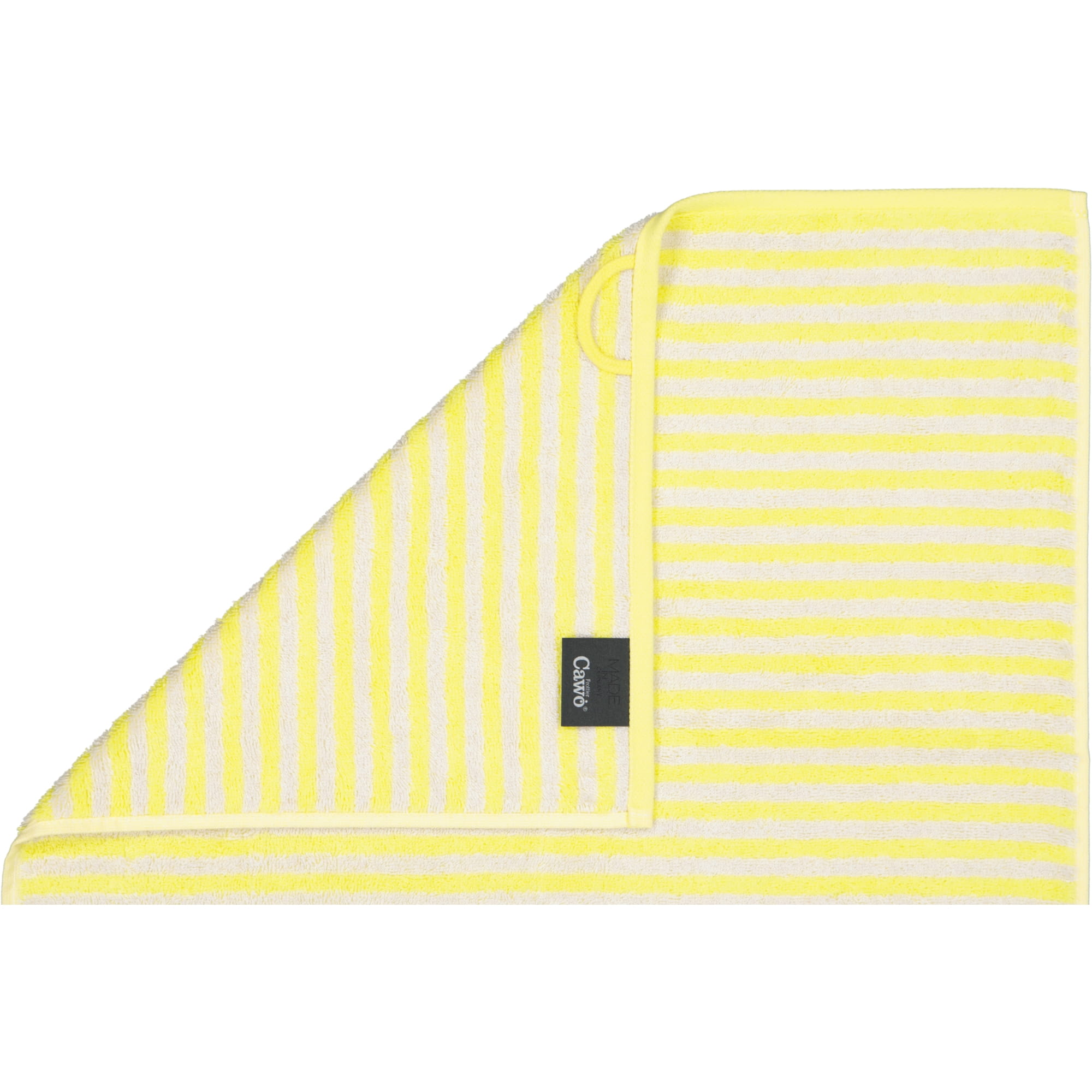 Cawö - Campus Ringel 955 - Farbe: lemon - 57 - Waschhandschuh 16x22 cm