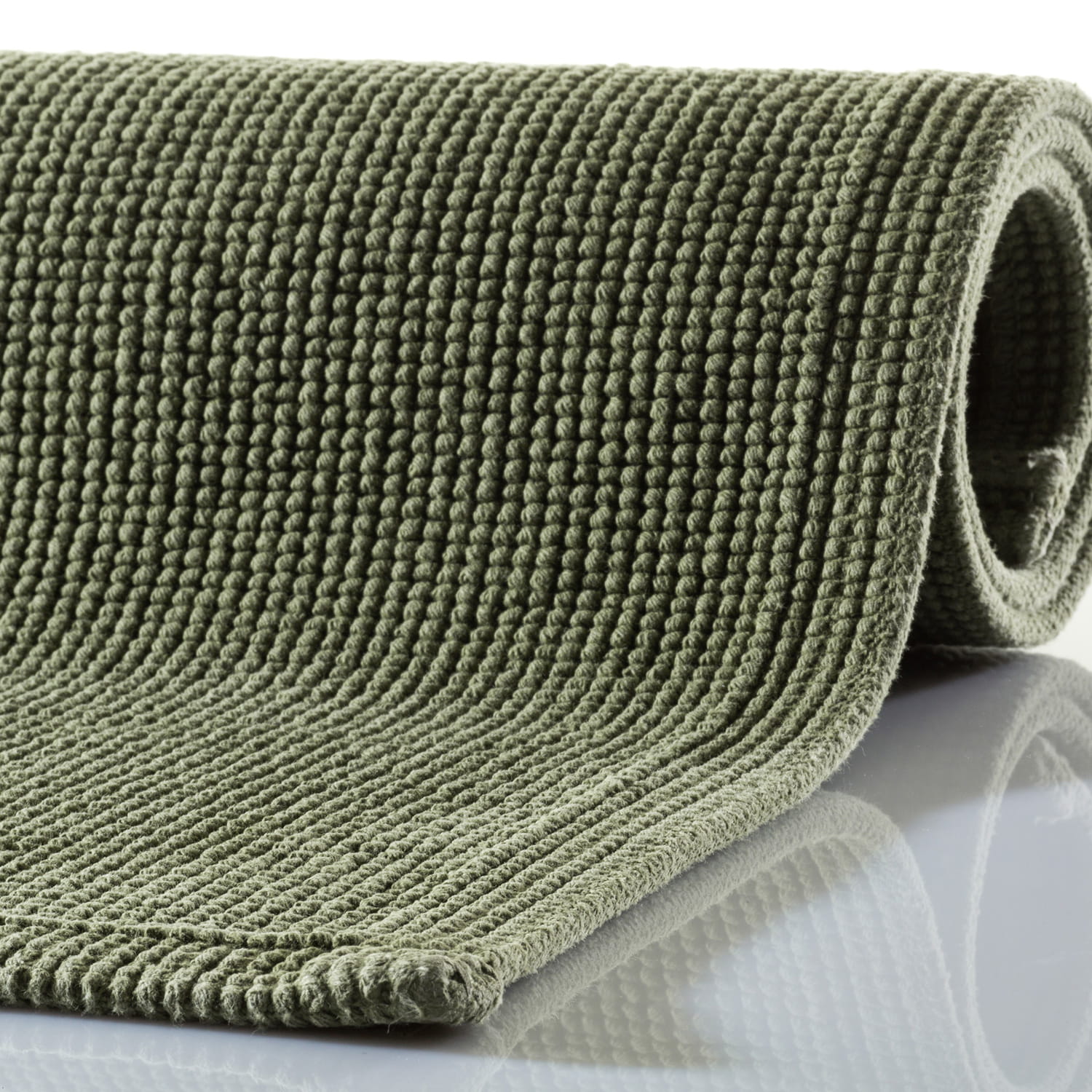 Rhomtuft - Badematte Plain - Farbe: olive - 404 - 70x120 cm