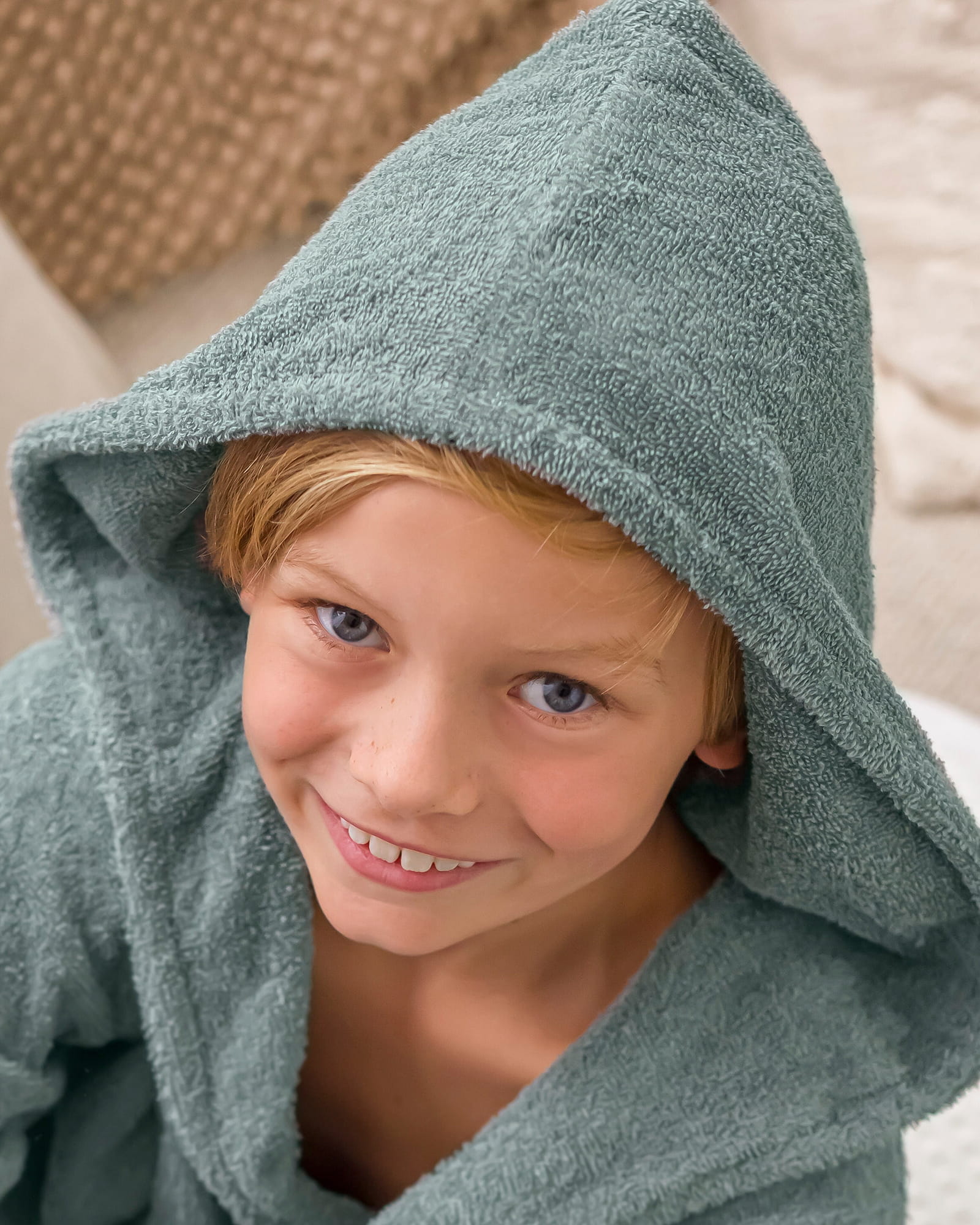 Möve Kinderbademäntel Kapuze Superwuschel Kids & Teens stone - 850