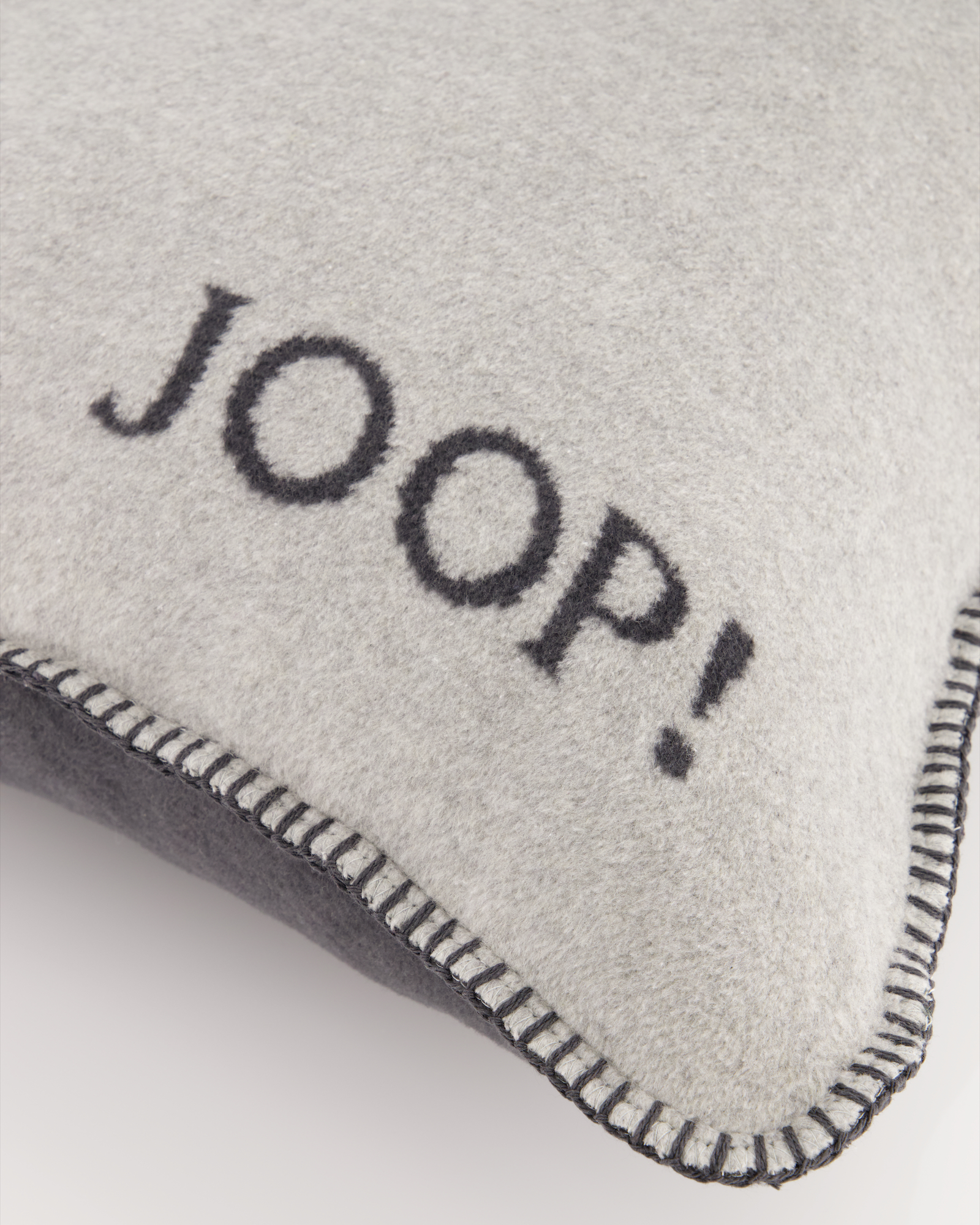 JOOP! Kissenhülle Uni-Doubleface - Größe: 50x50 cm - Farbe: Ash-Anthrazit