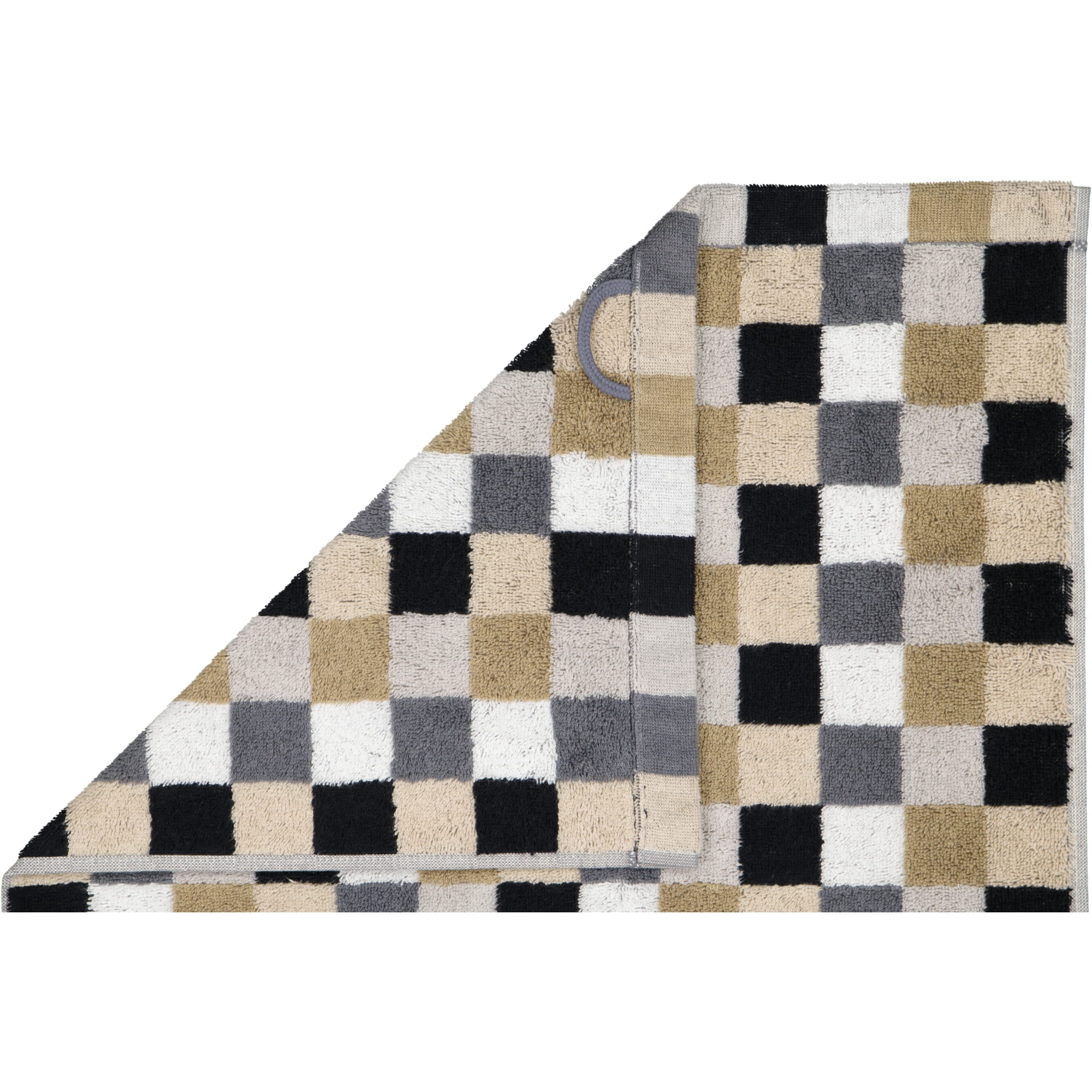 Cawö - Life Style Karo 7047 - Farbe: 37 - kiesel - Gästetuch 30x50 cm