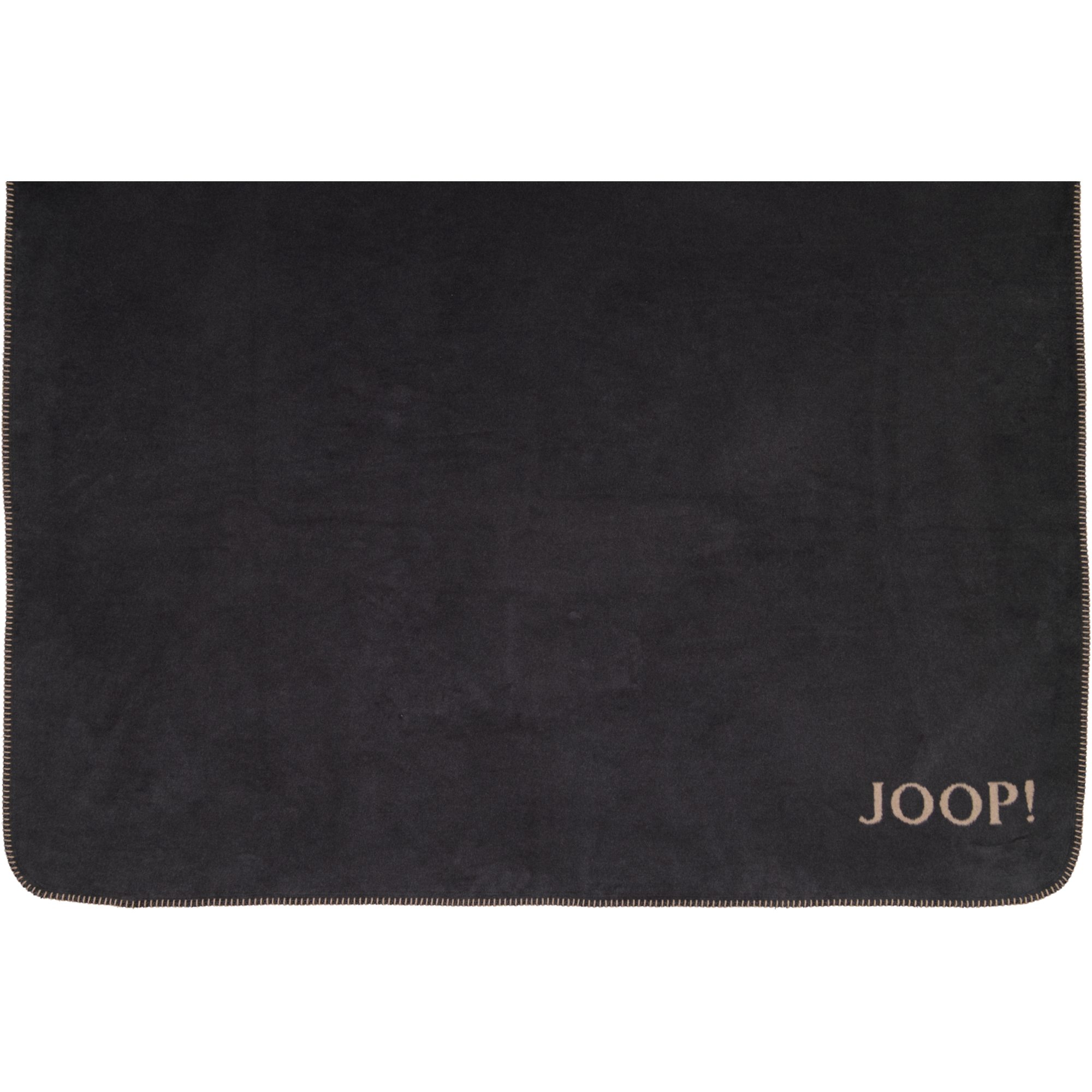 JOOP! Wohndecken Uni-Doubleface Anthrazit-Karamell - 150x200 cm