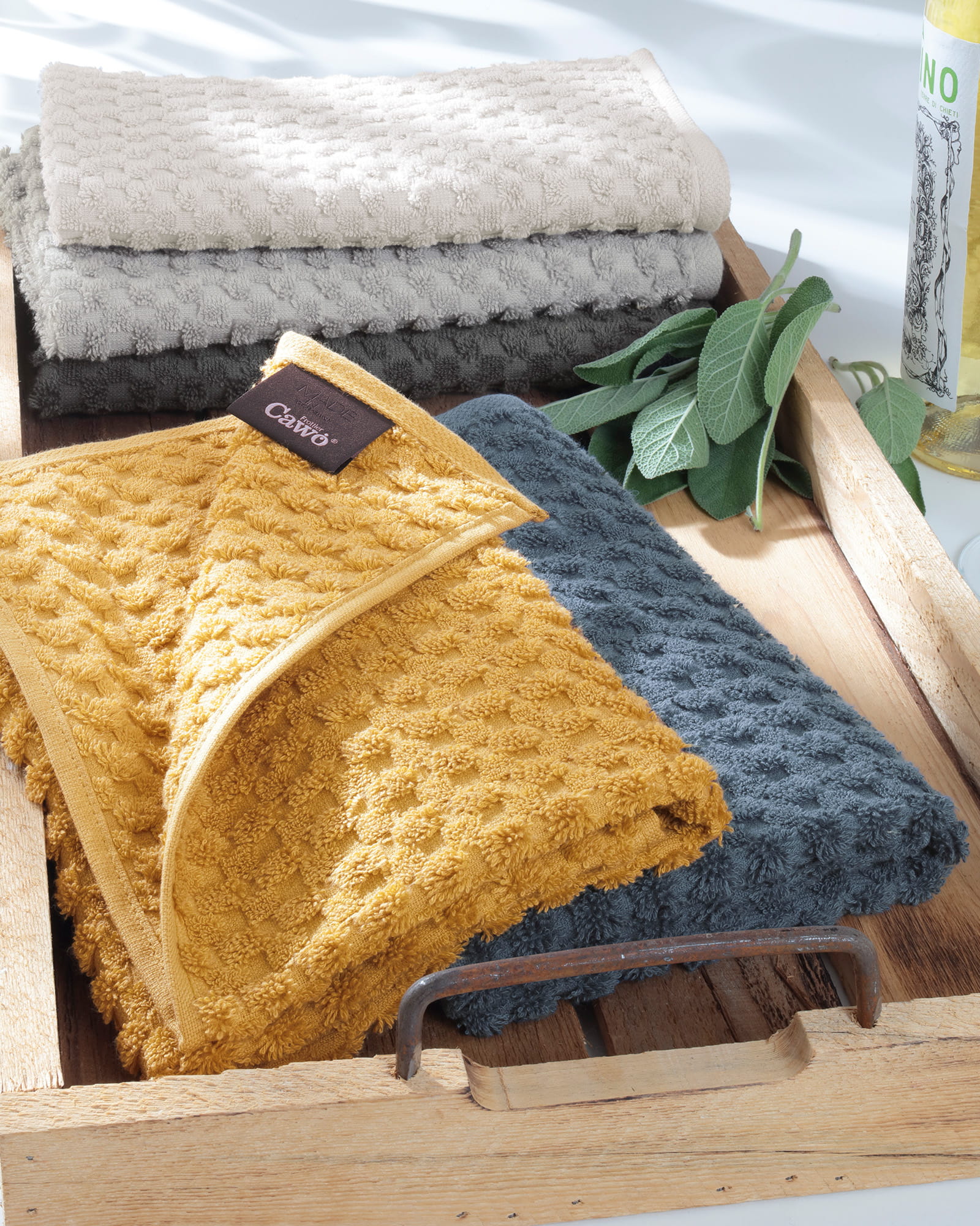 Cawö Cuisine Pro Uni 520 - Küchenhandtuch 50x50 cm - Farbe: travertin - 366