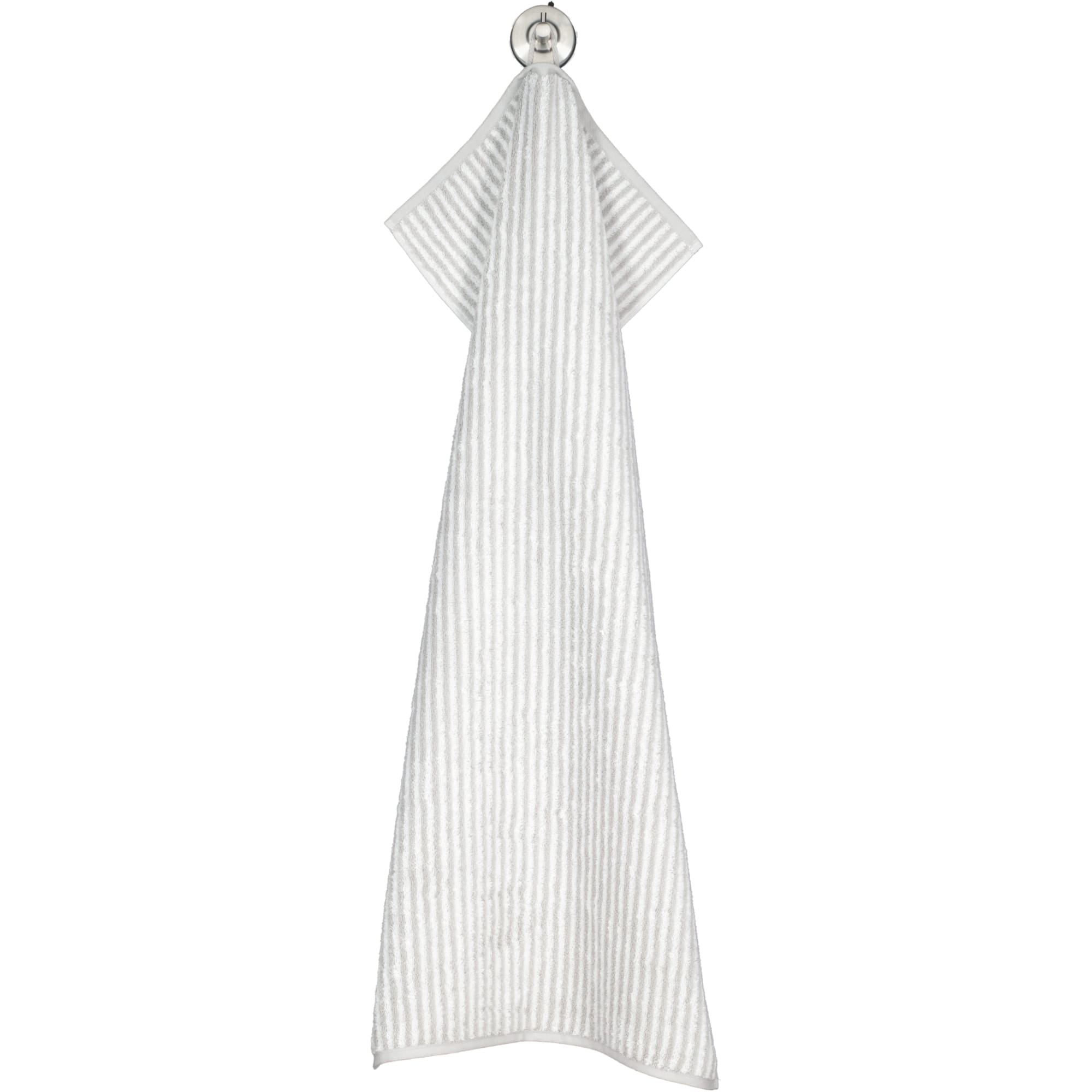 Cawö Handtücher Two-Tone Stripes 480 platin - 76 - Handtuch 50x100 cm